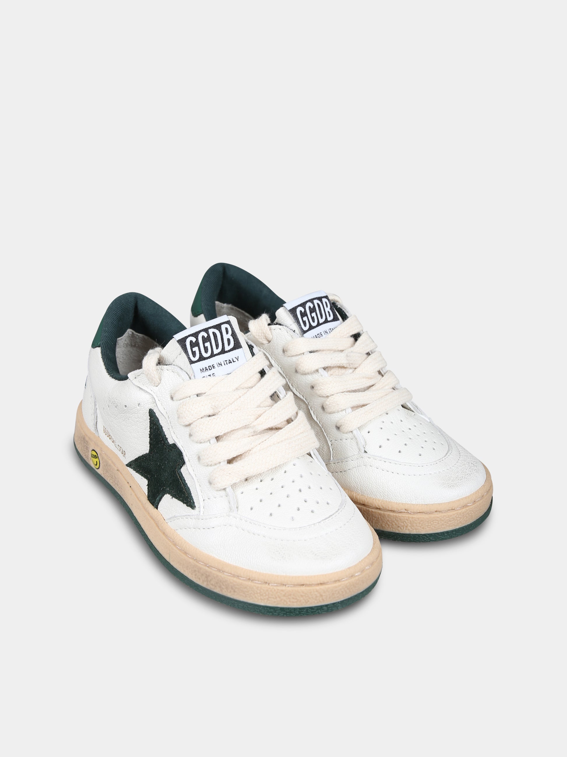 Sneakers Ball Star bianche per bambini con stella,Golden Goose,GJF00439 F004827 10502