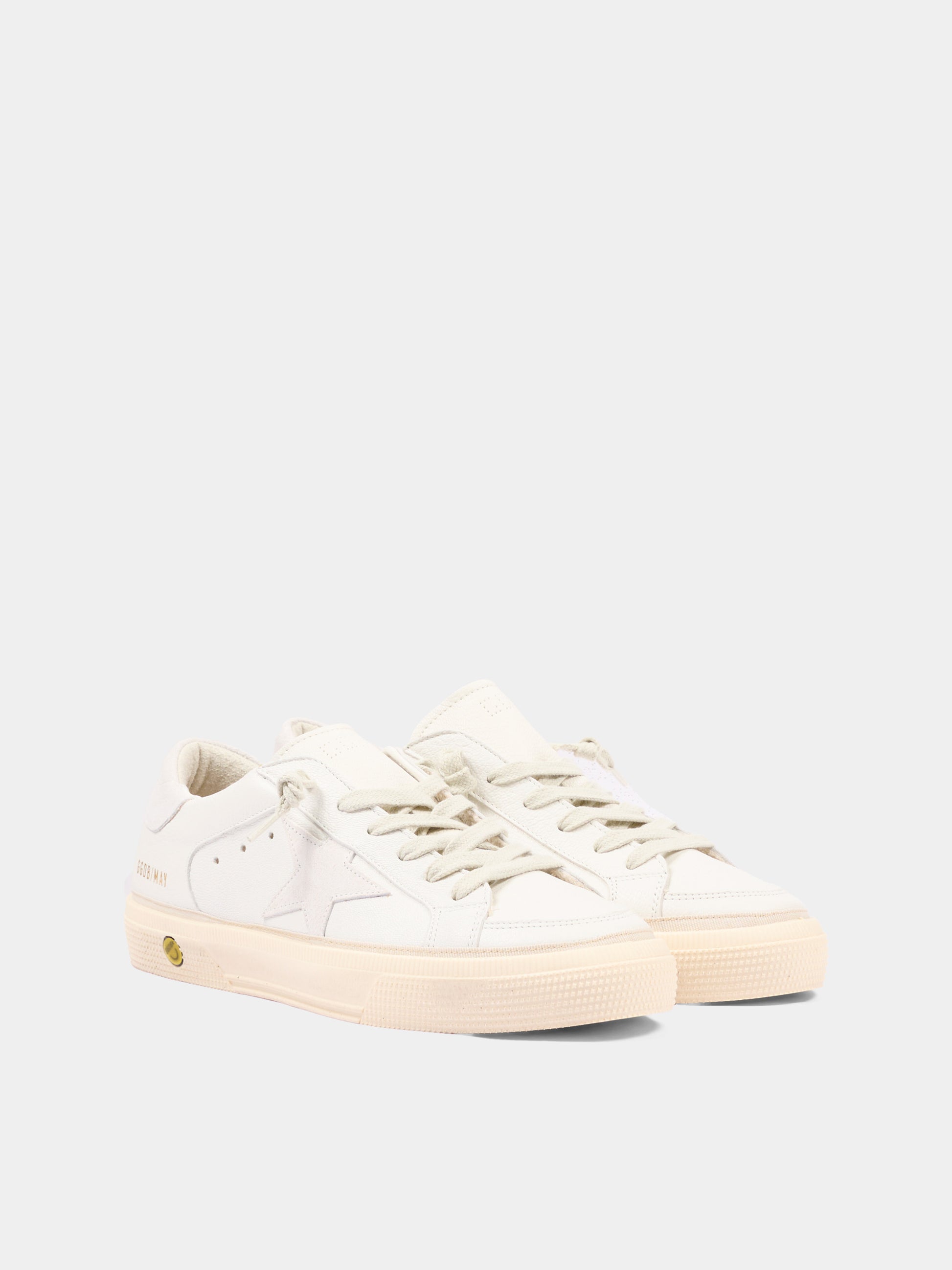 Sneakers May avorio per bambini con stella,Golden Goose,GTF00495 F004814 10100