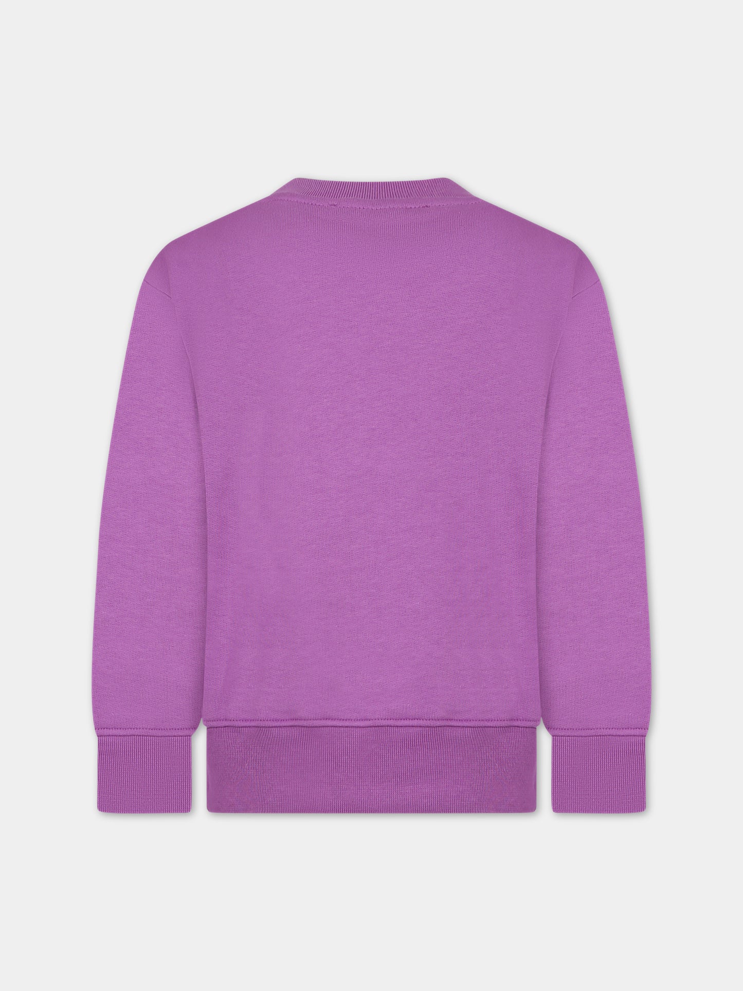 Felpa fucsia per bambina con logo,Msgm Kids,F3MSJUSW021 071