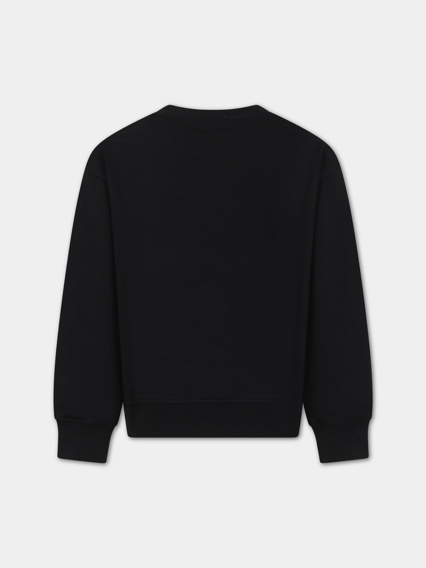 Felpa nera per bambina con logo,Msgm Kids,F3MSJUSW021 110