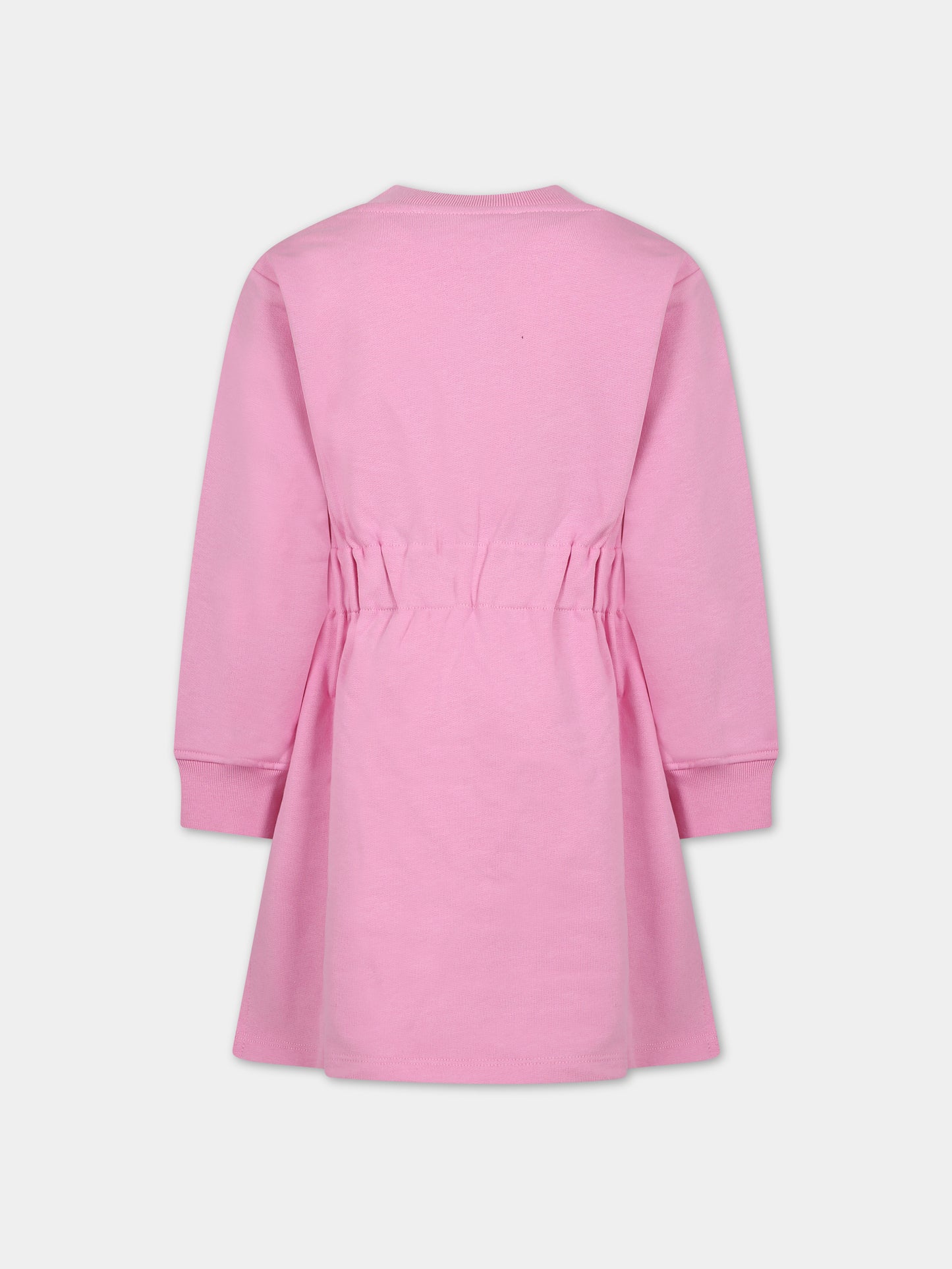 Vestito rosa per bambina con logo,Msgm Kids,F3MSJGDR031 042