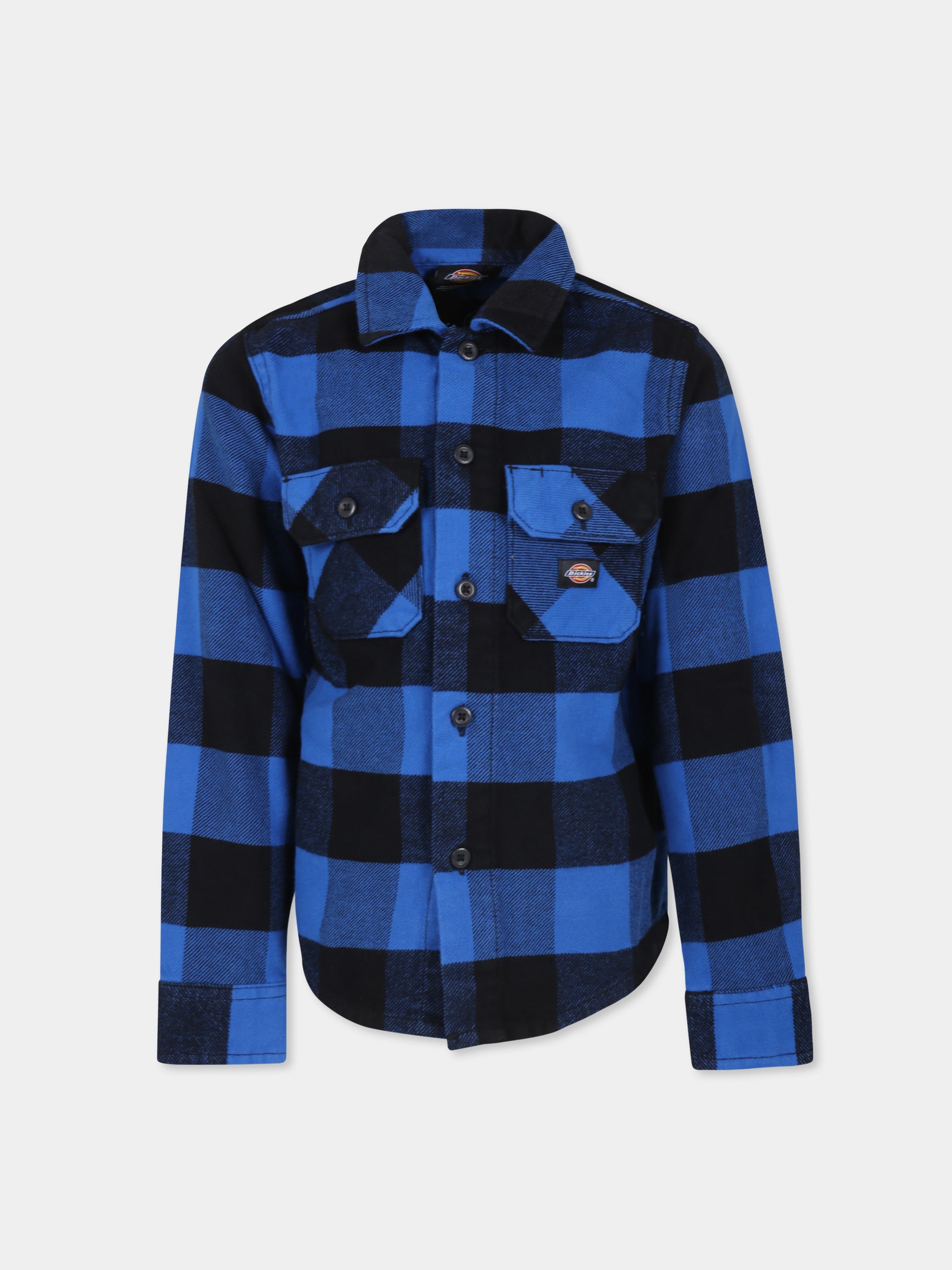 Camicia azzurra per bambino con logo,Dickies,DK0A4Z3UJ531
