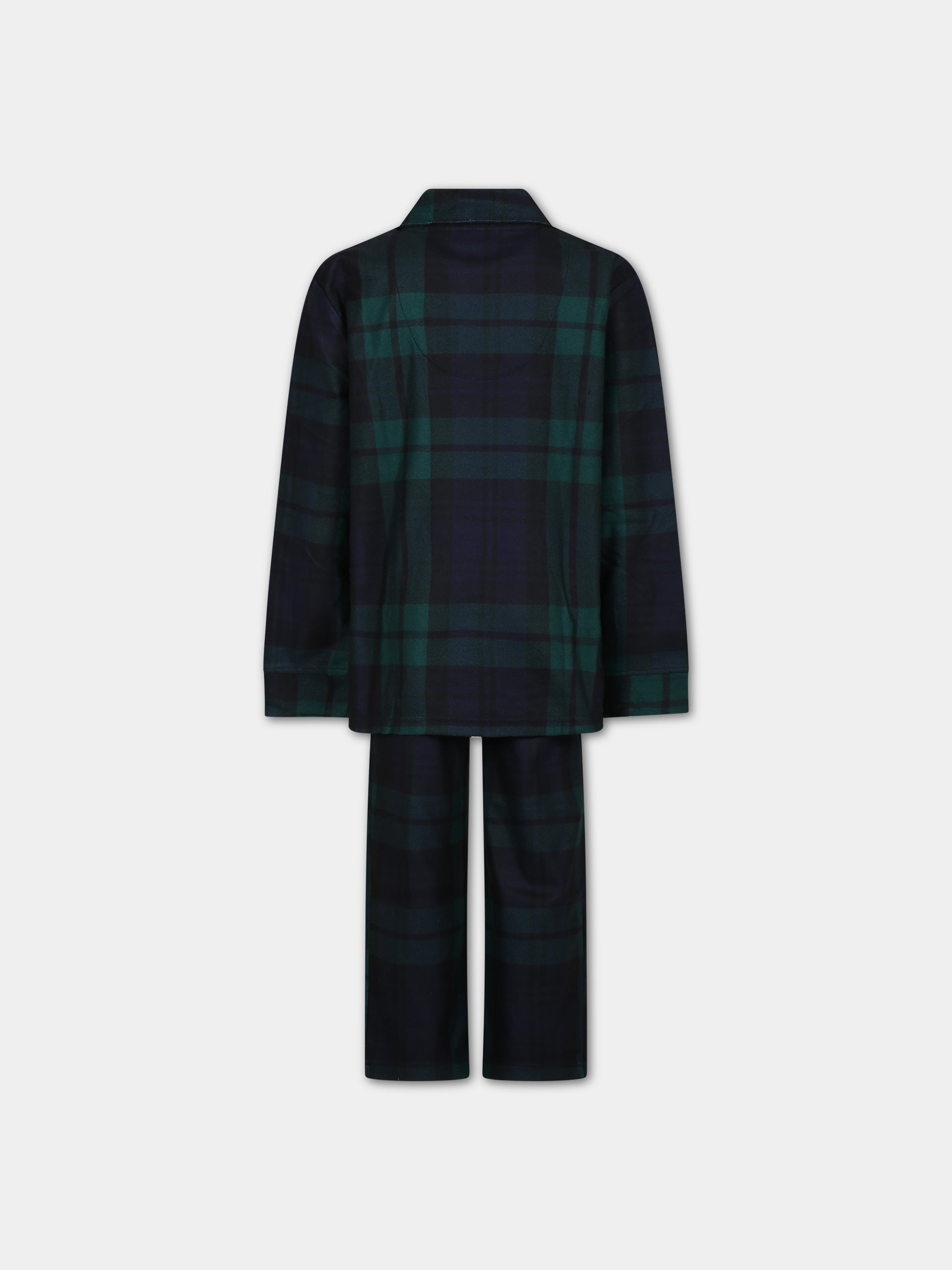 Pigiama multicolor per bambini con fantasia tartan,Ralph Lauren Kids,9P0020 ECC