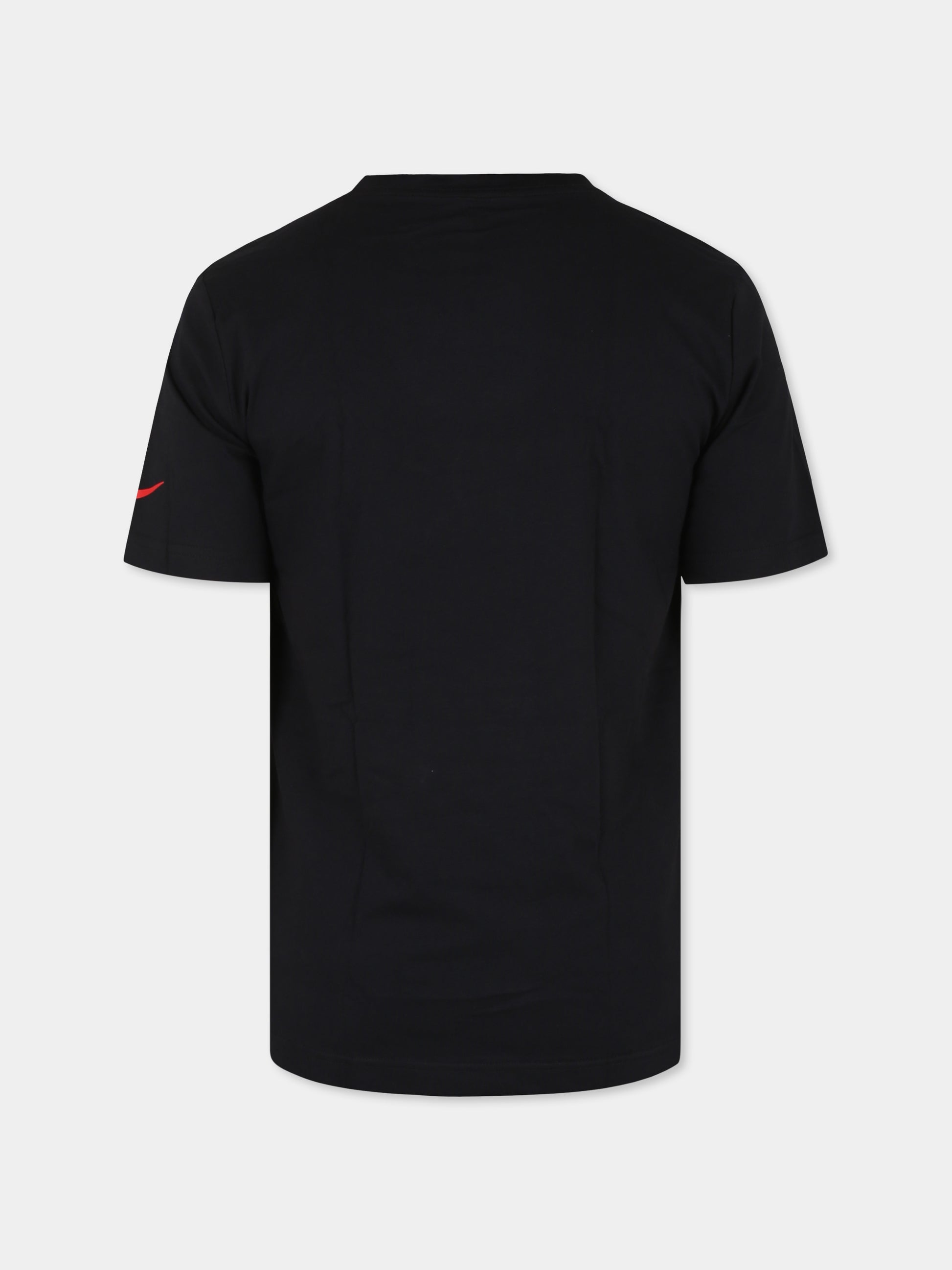 T-shirt nera per bambino con loghi,Nike,0714 023 BLACK