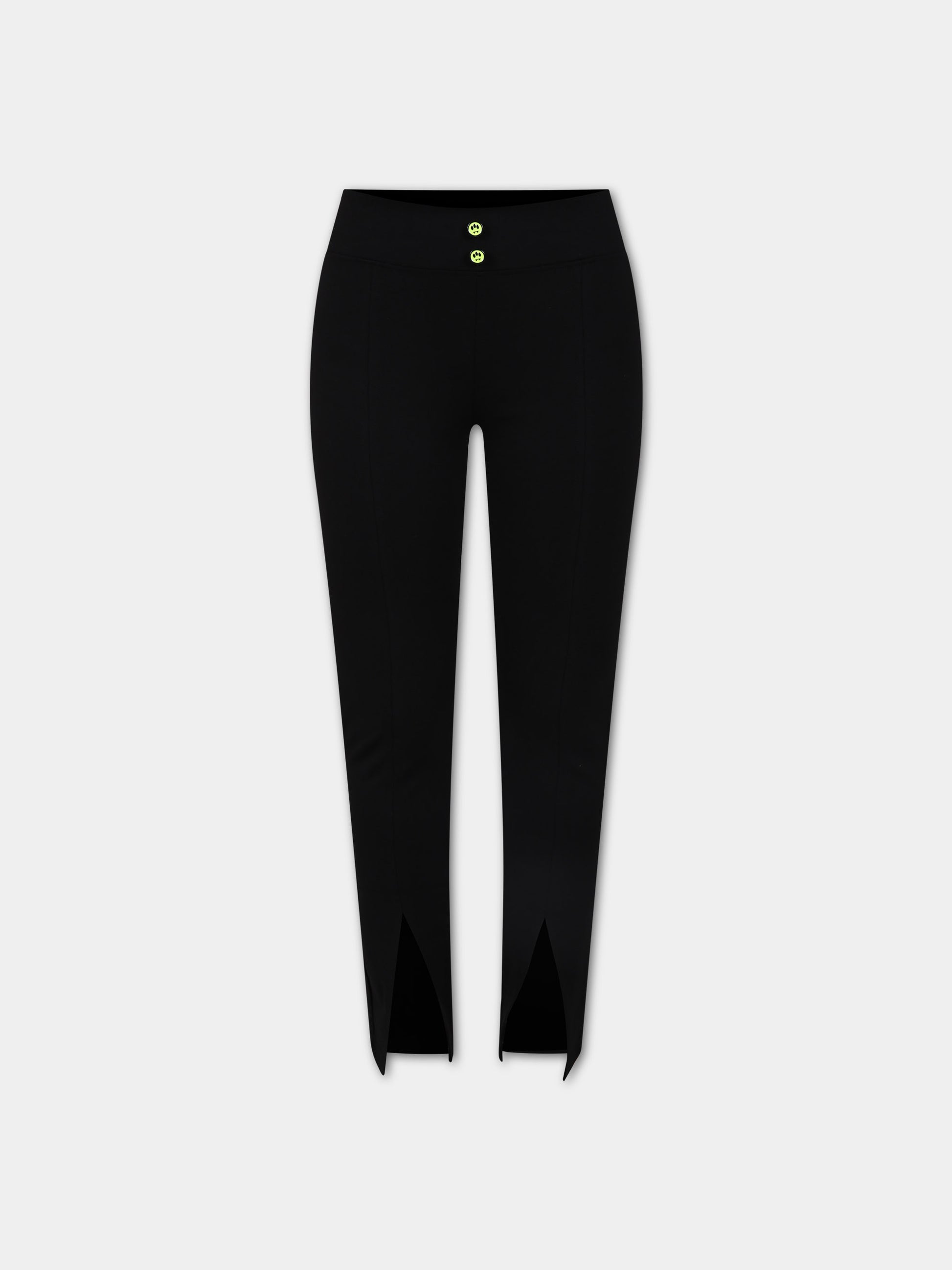 Leggings neri per bambina con logo,Barrow,F3BKJGLG063 110