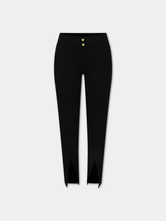 Leggings neri per bambina con logo,Barrow,F3BKJGLG063 110