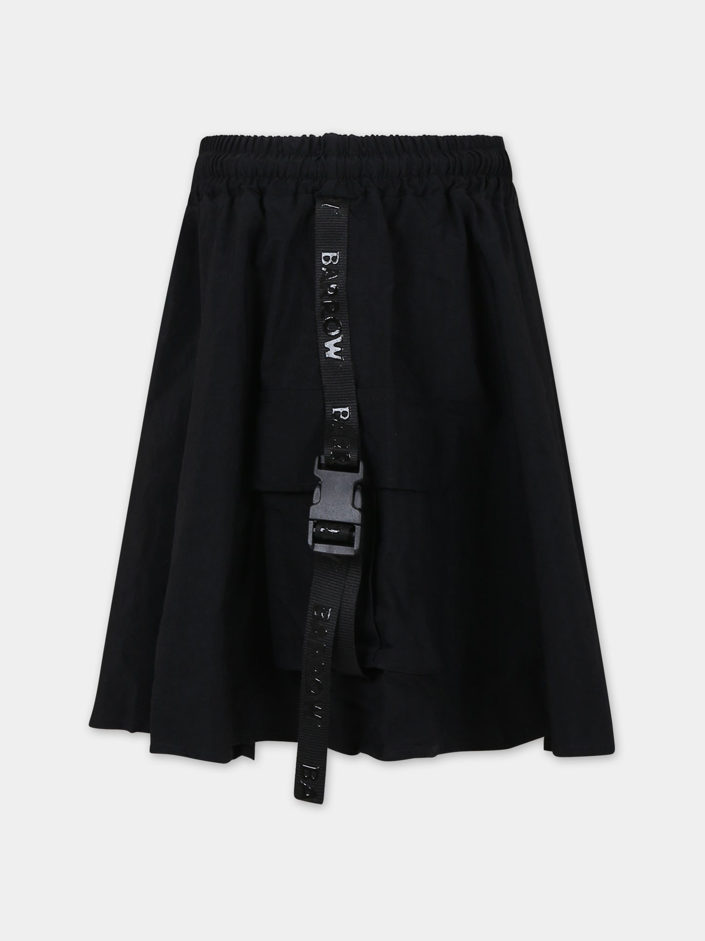 Gonna nera per bambina con logo,Barrow,F3BKJGSK062 110