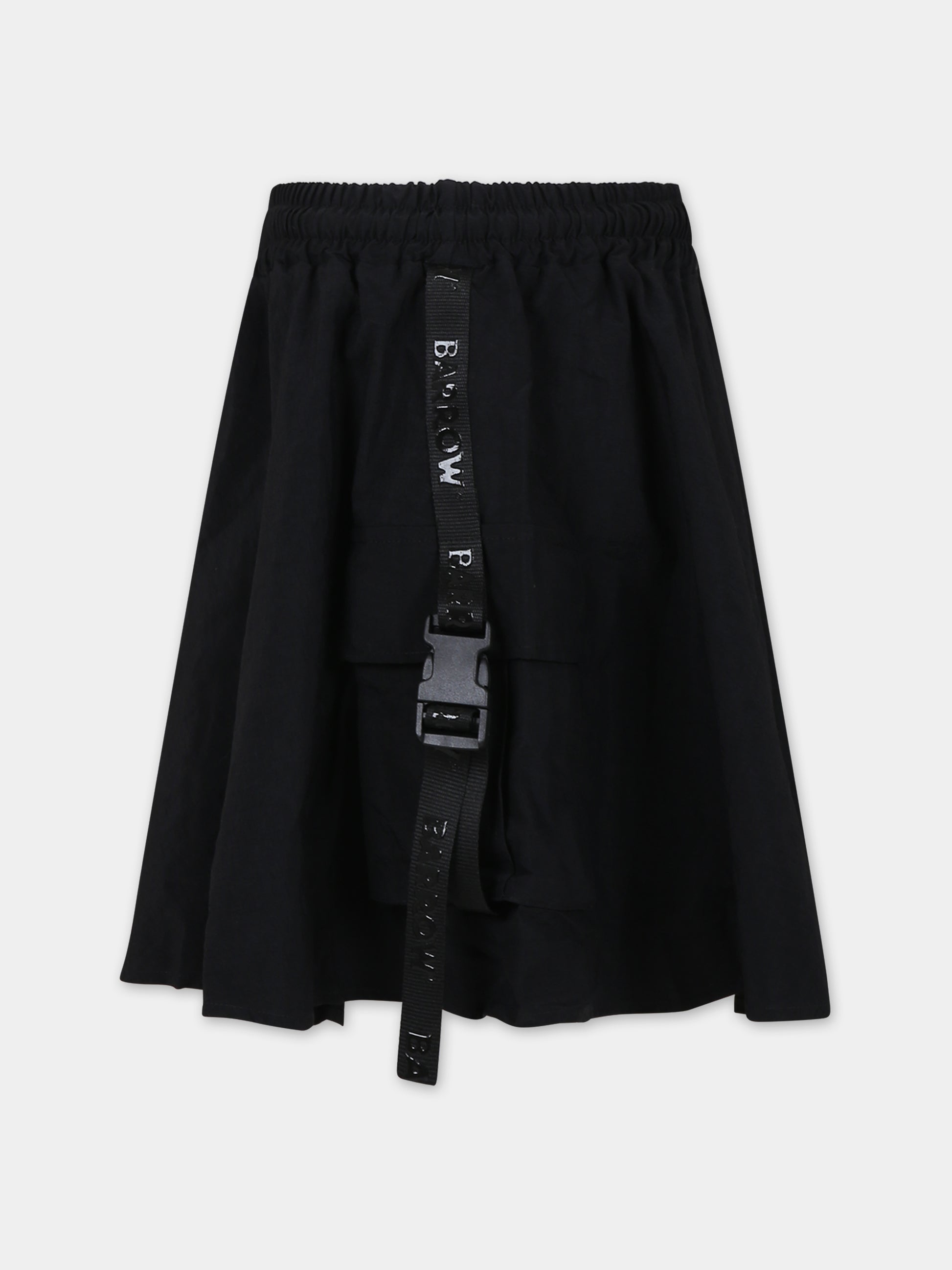 Gonna nera per bambina con logo,Barrow,F3BKJGSK062 110