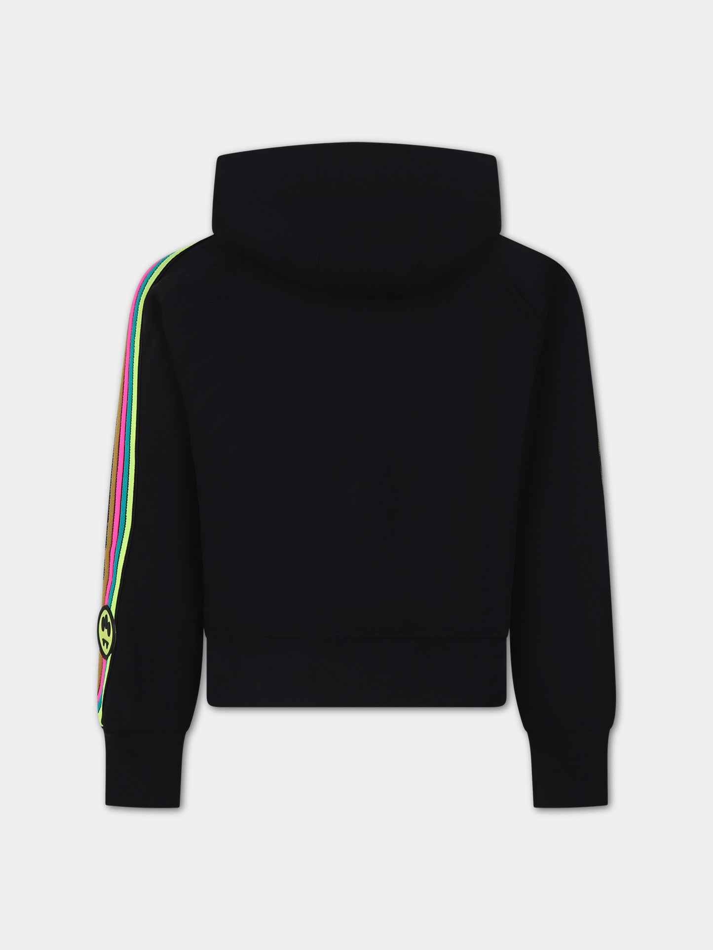 Felpa nera per bambina con logo,Barrow,F3BKJGZH101 110
