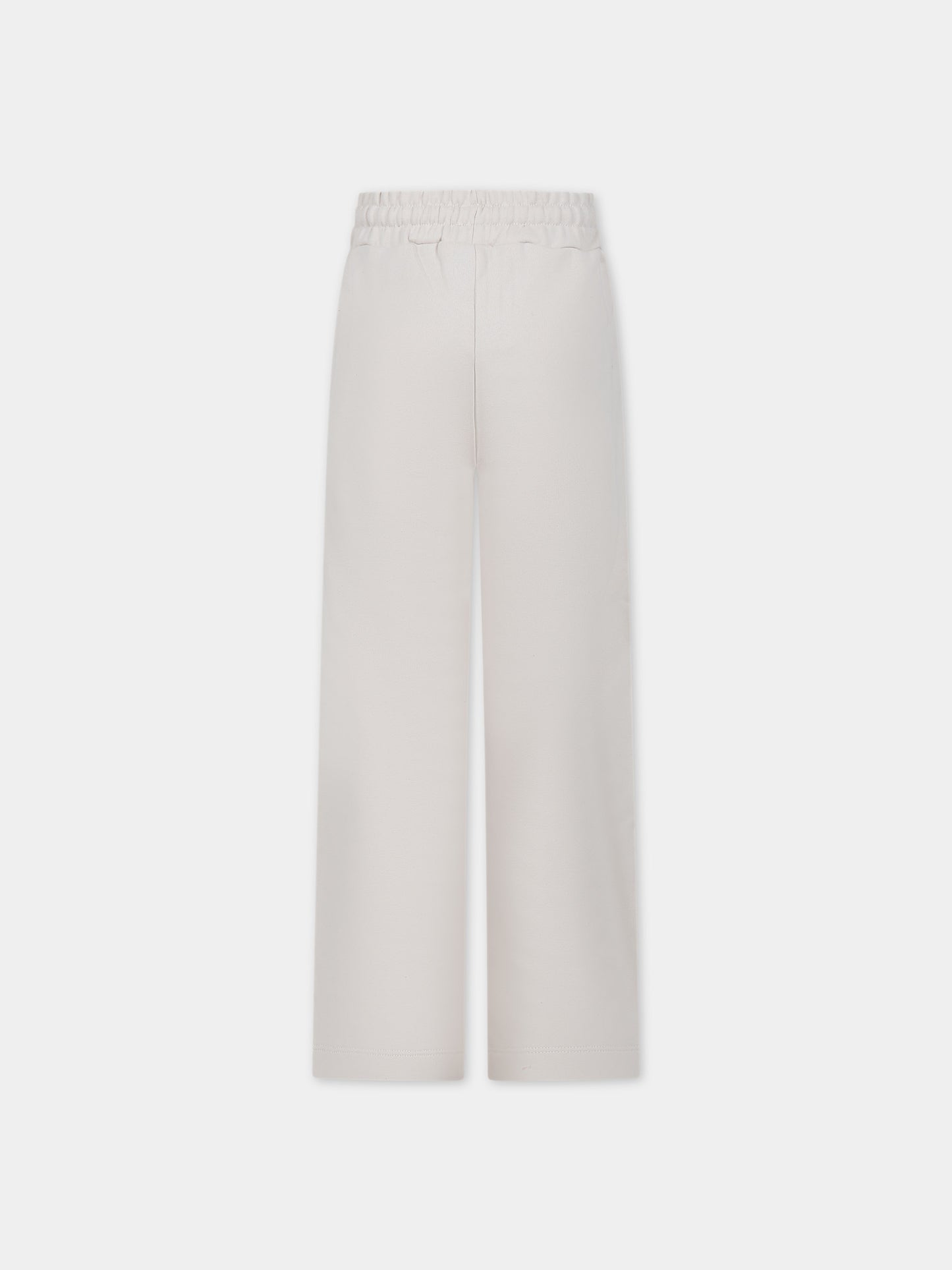 Pantaloni avorio per bambini con logo,Barrow,F3BKJUFP100 BW009