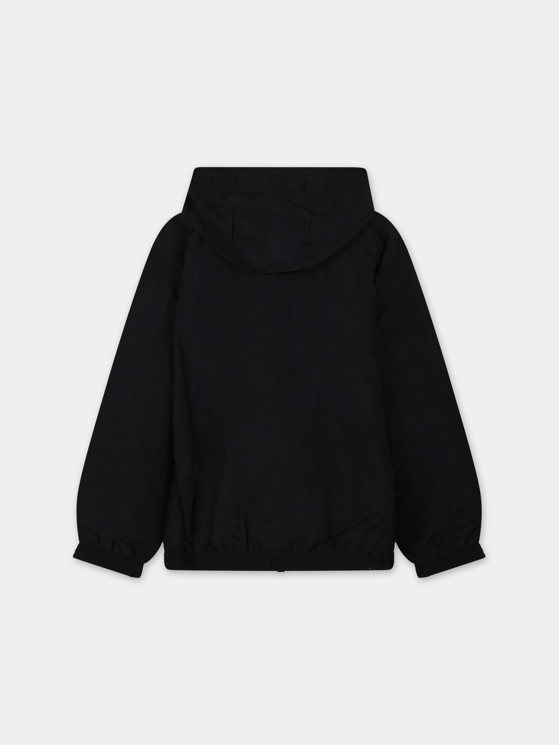 Giacca a vento nera per bambini con logo,Barrow,F3BKJUJK065 110