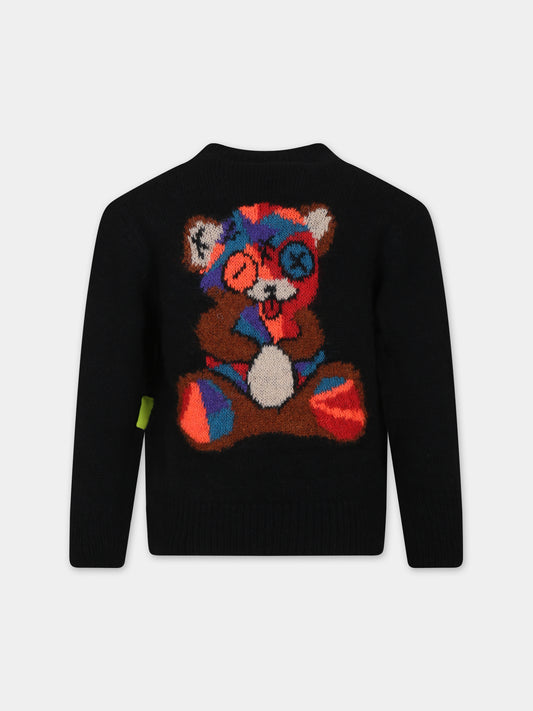 Maglione nero per bambini con smile,Barrow,F3BKJUJP036 110
