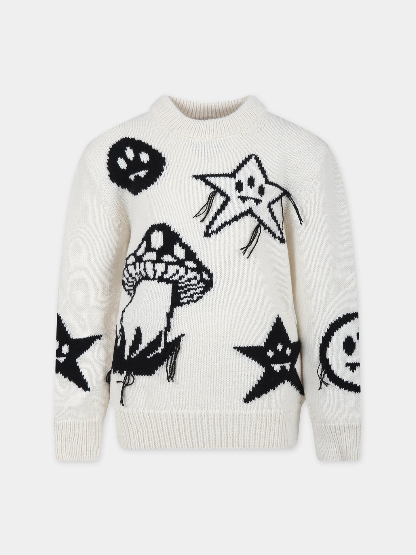 Maglione avorio per bambini con smile,Barrow,F3BKJUJP069 BW009