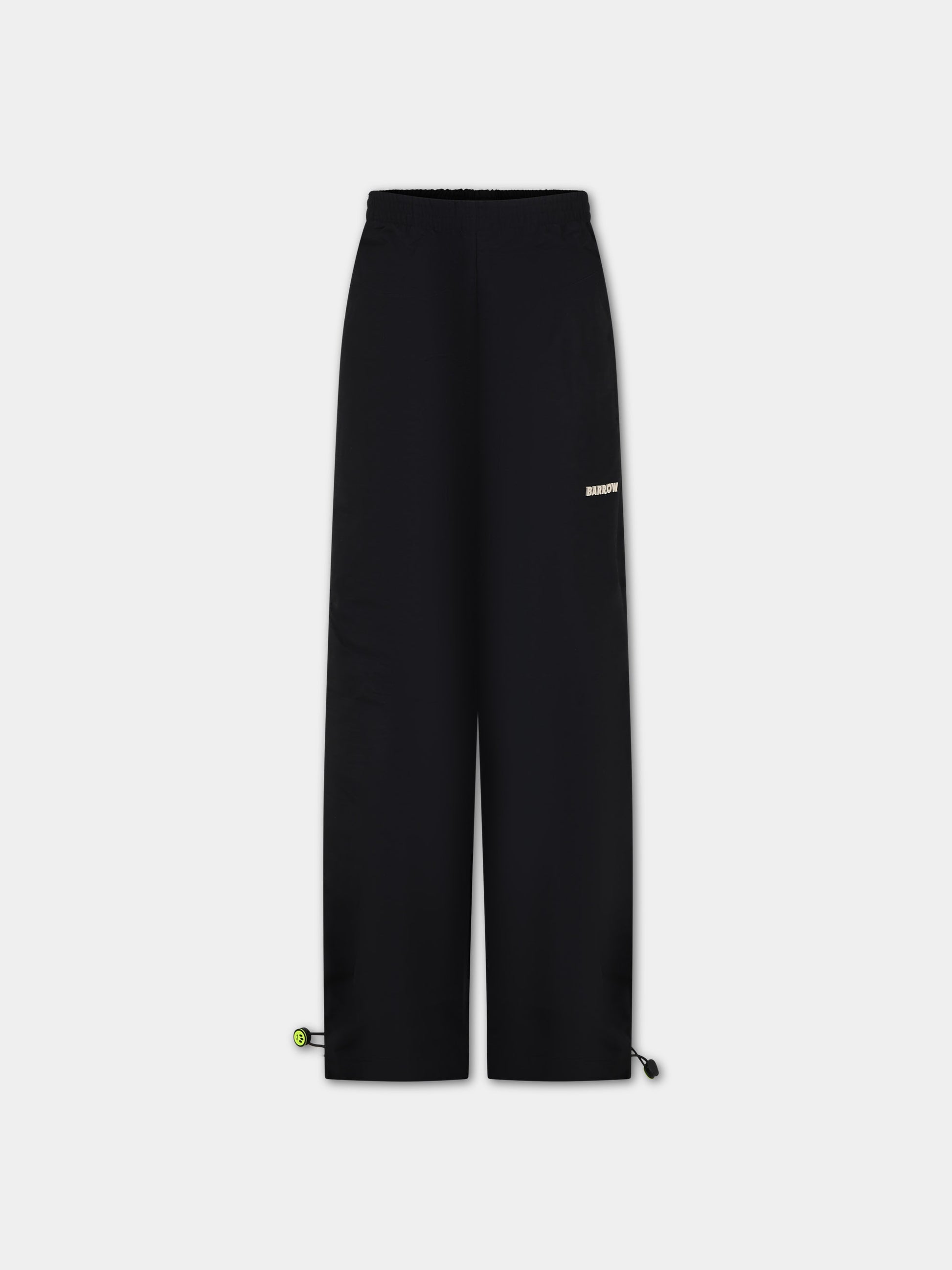 Pantaloni neri per bambini con logo e smile,Barrow,F3BKJUPA066 110