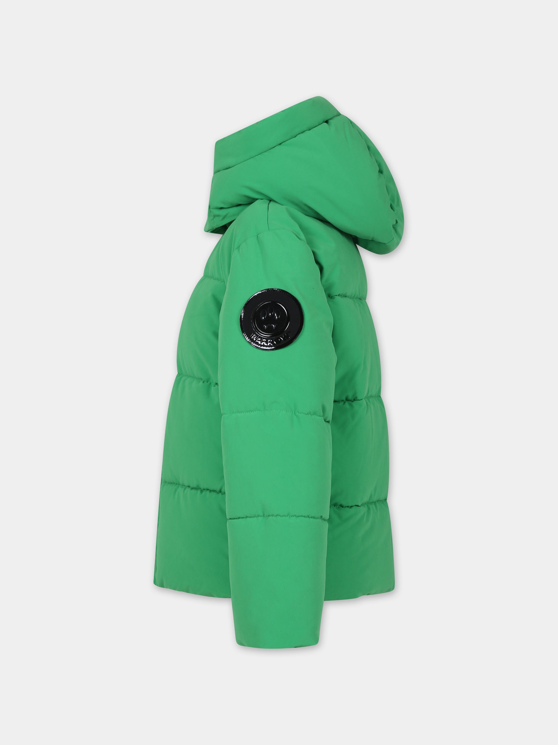 Piumino verde per bambini con logo,Barrow,F3BKJUPF002 BW012