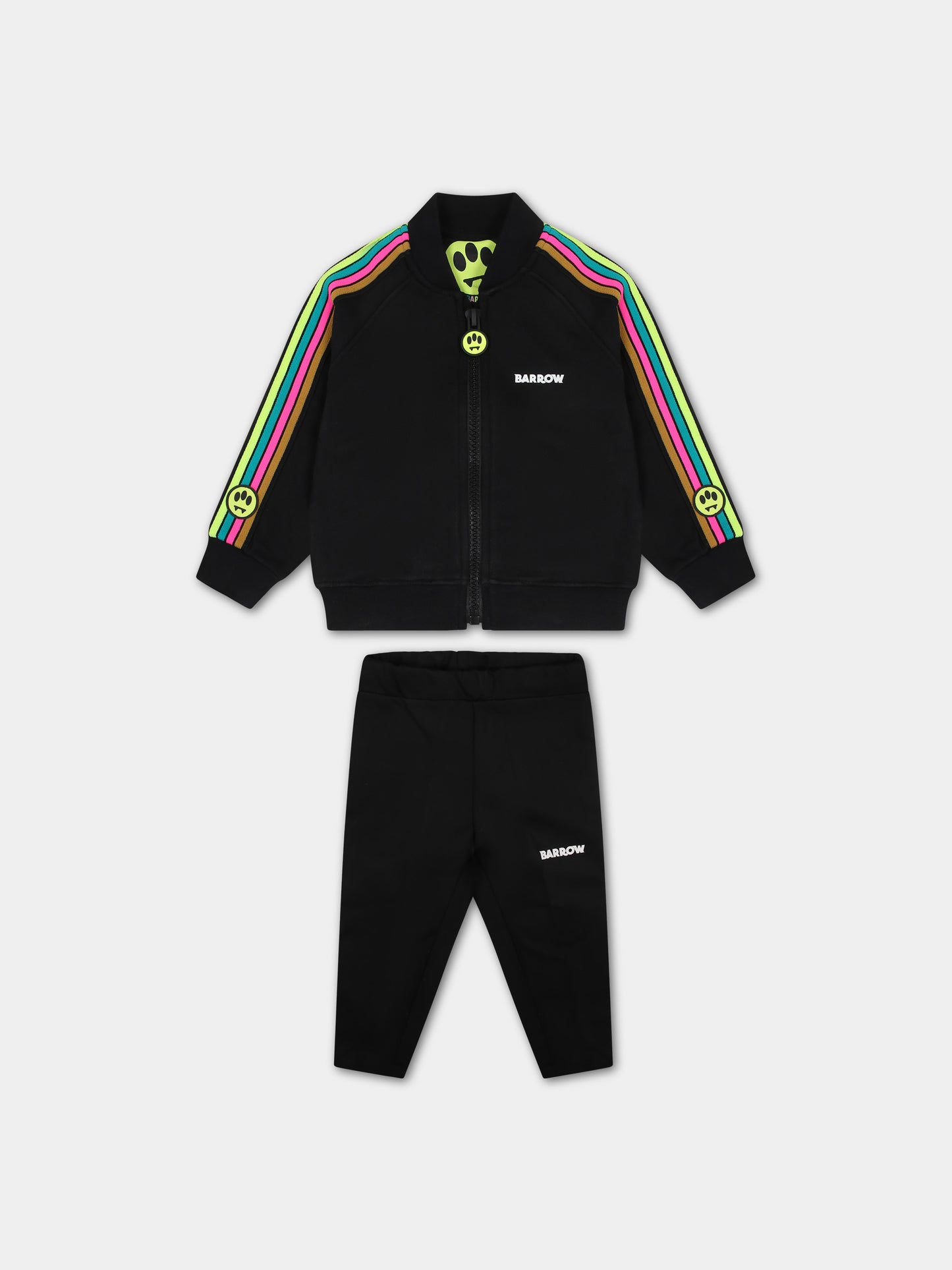 Completo nero per neonata con logo,Barrow,F3BKNGTP105 110