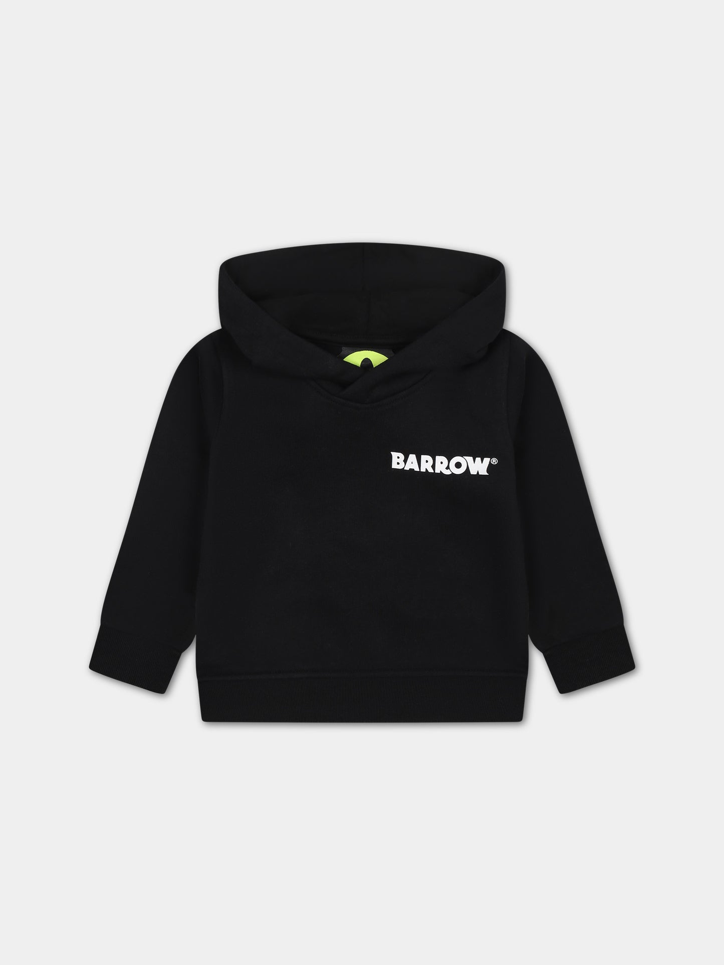Felpa nera per neonati con logo,Barrow,F3BKUNHS122 110