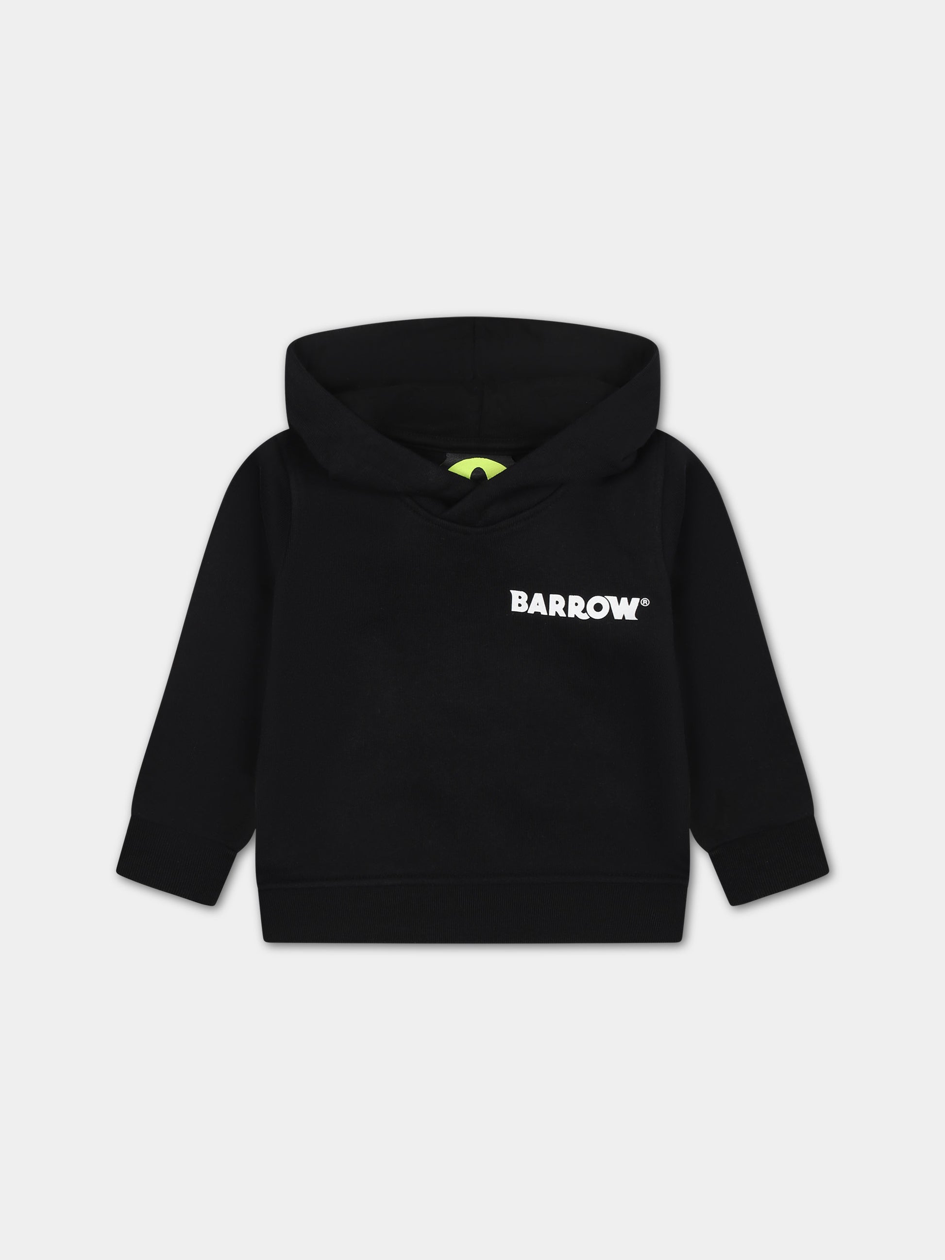 Felpa nera per neonati con logo,Barrow,F3BKUNHS122 110