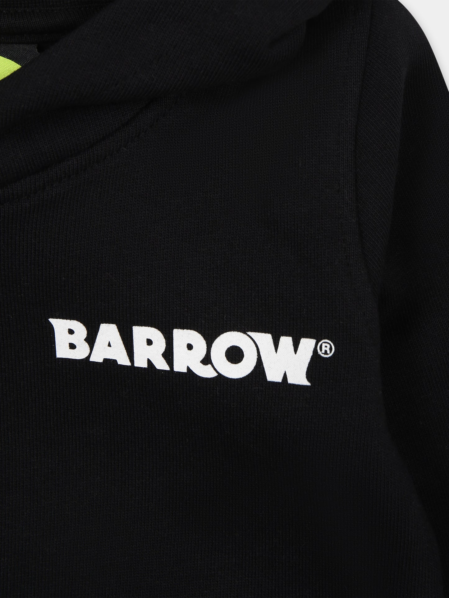 Felpa nera per neonati con logo,Barrow,F3BKUNHS122 110