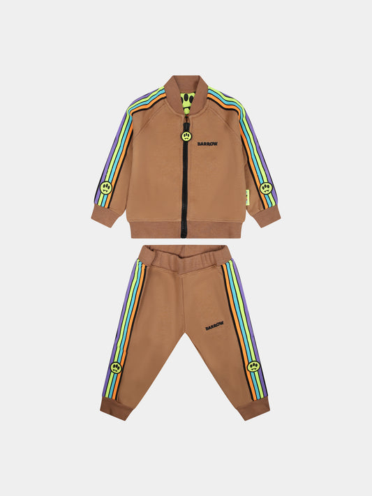 Completo marrone per neonato con logo,Barrow,F3BKUNTP104 924