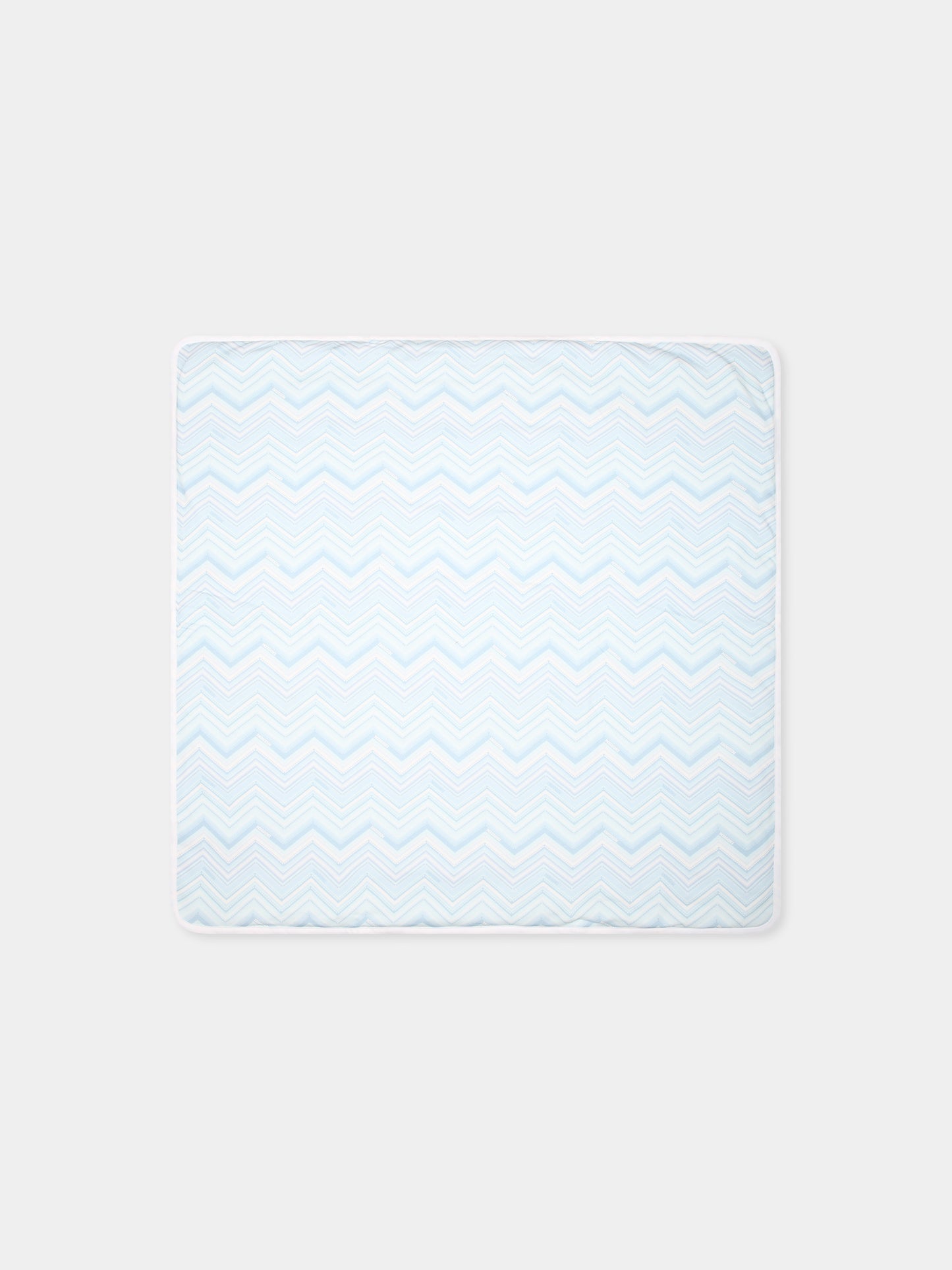 Coperta celeste per neonato con motivo chevron,Missoni,MV0500 J0443 100CE