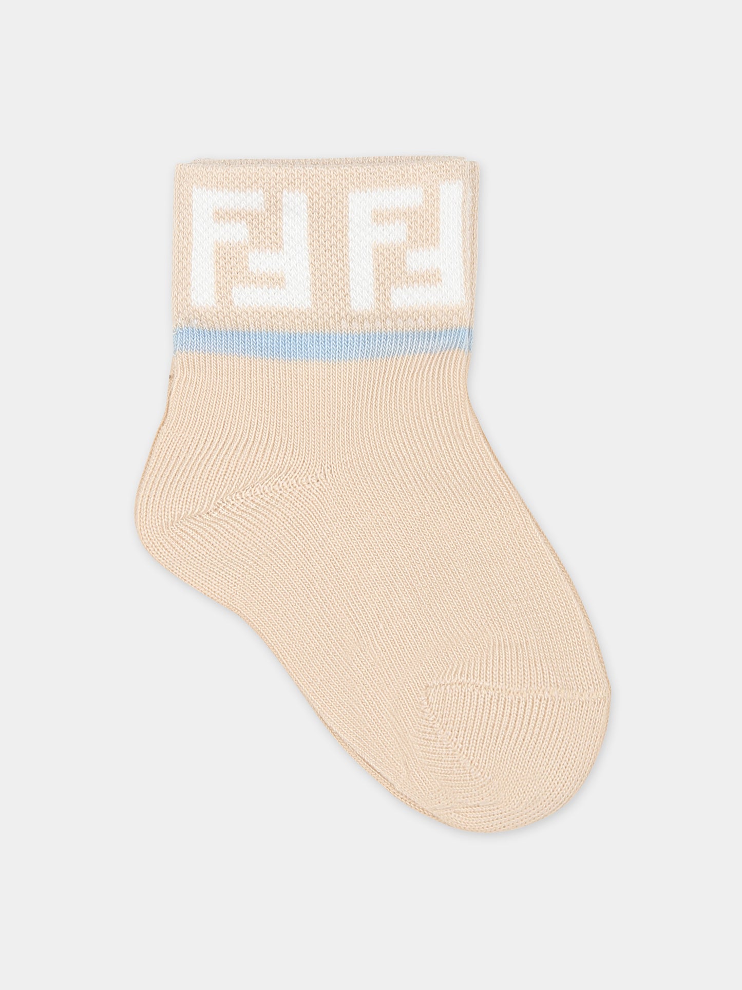 Set calzini multicolor per neonato con doppia F,Fendi Kids,BMN026 ASQV F1PMJ