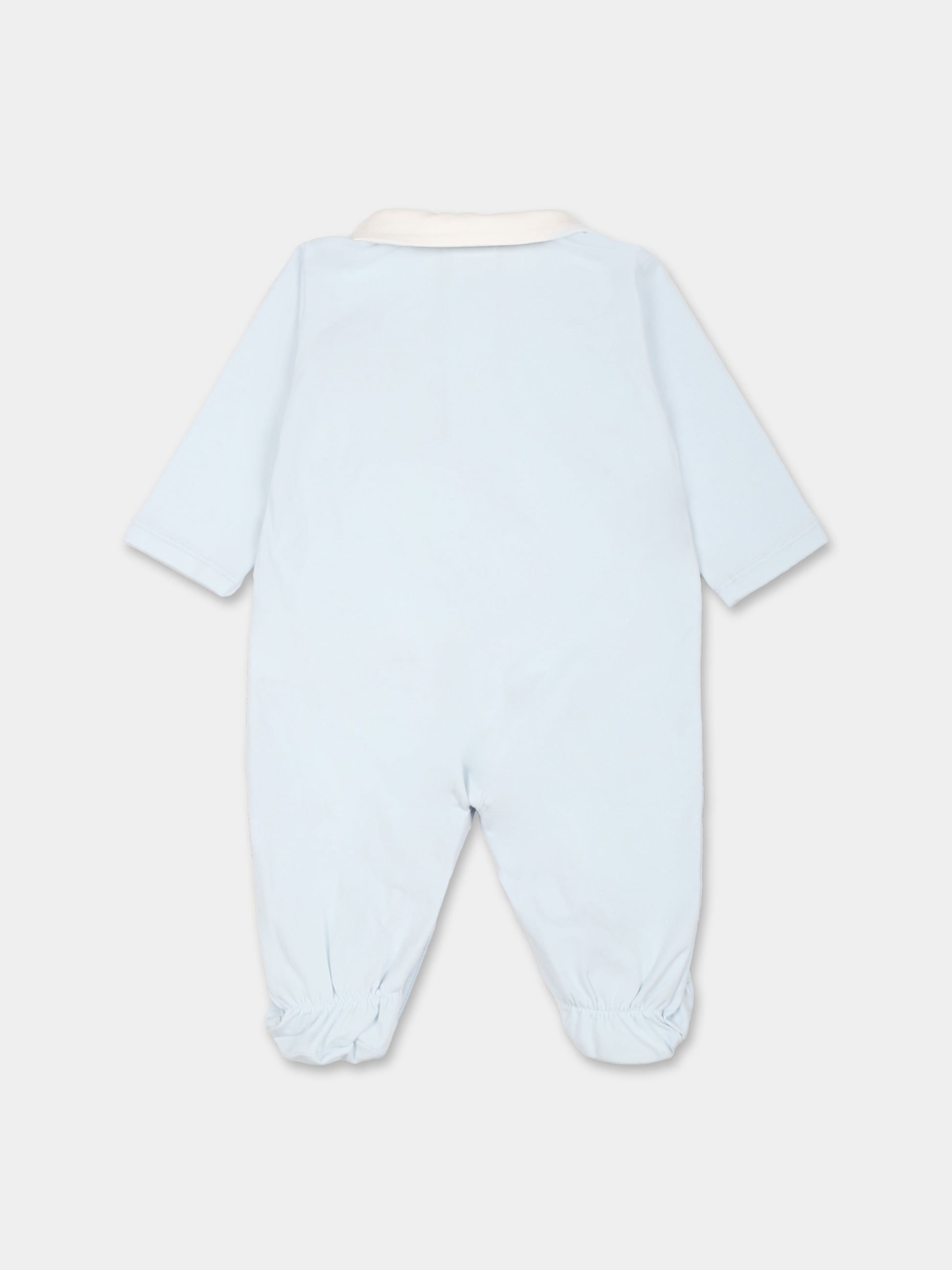 Set tutina celeste per neonato con orsetto e logo Fendi,Fendi Kids,BUK119 ST8 F19J4