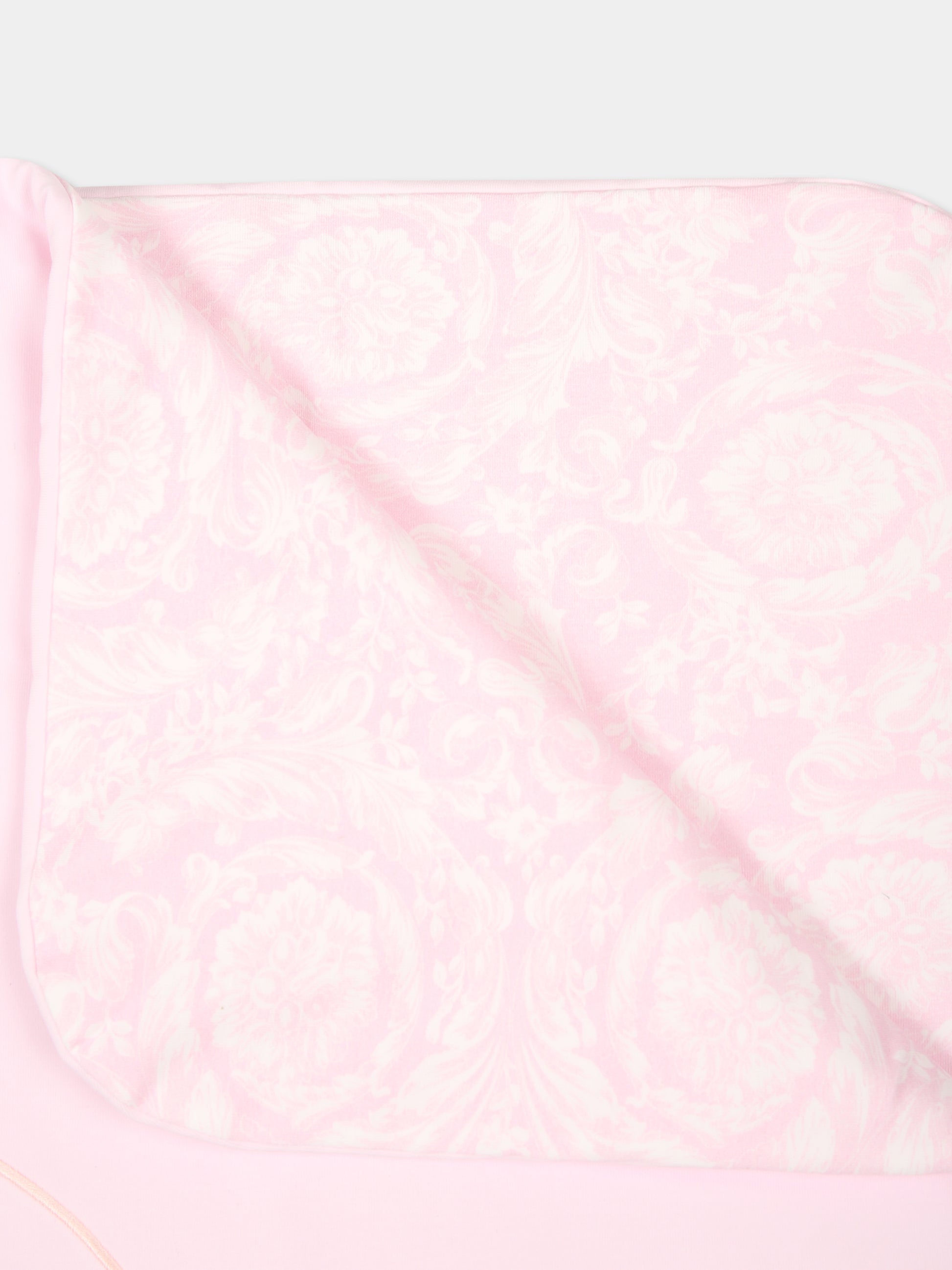 Coperta rosa per neonata con Medusa,Versace,1000092 1A11234 2P100