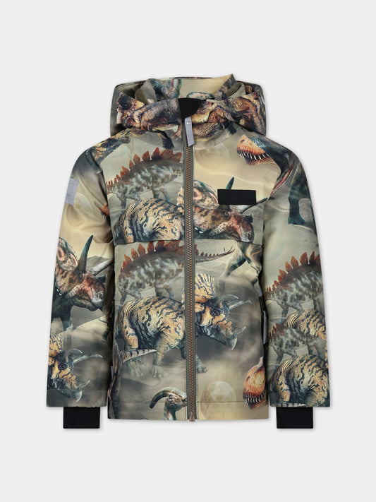 Piumino multicolor per bambino con stampa e logo,Molo,5W23M317 6848