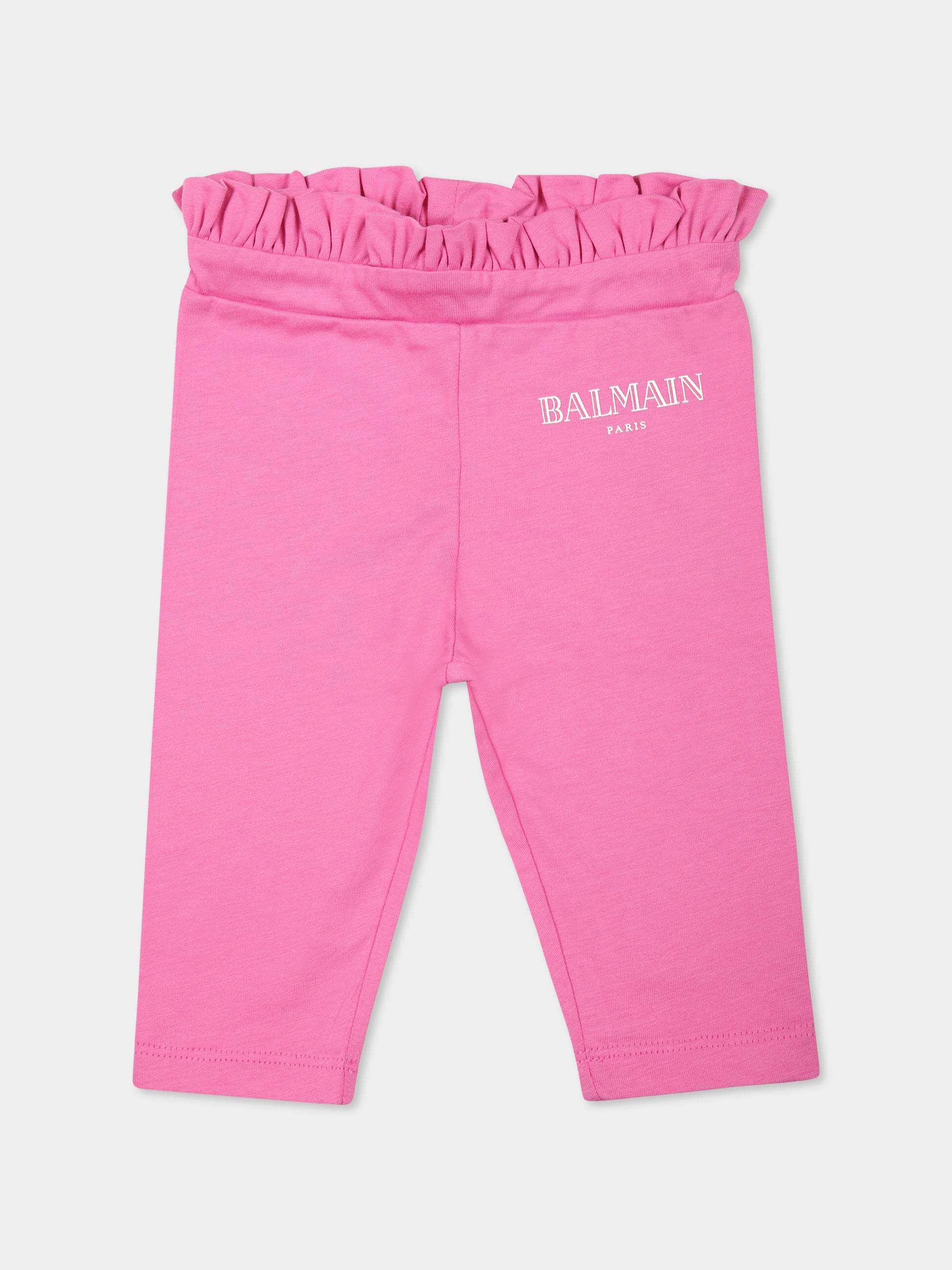 Completo nascita fucsia per neonata con logo,Balmain Kids,BVB02A Z0082 543