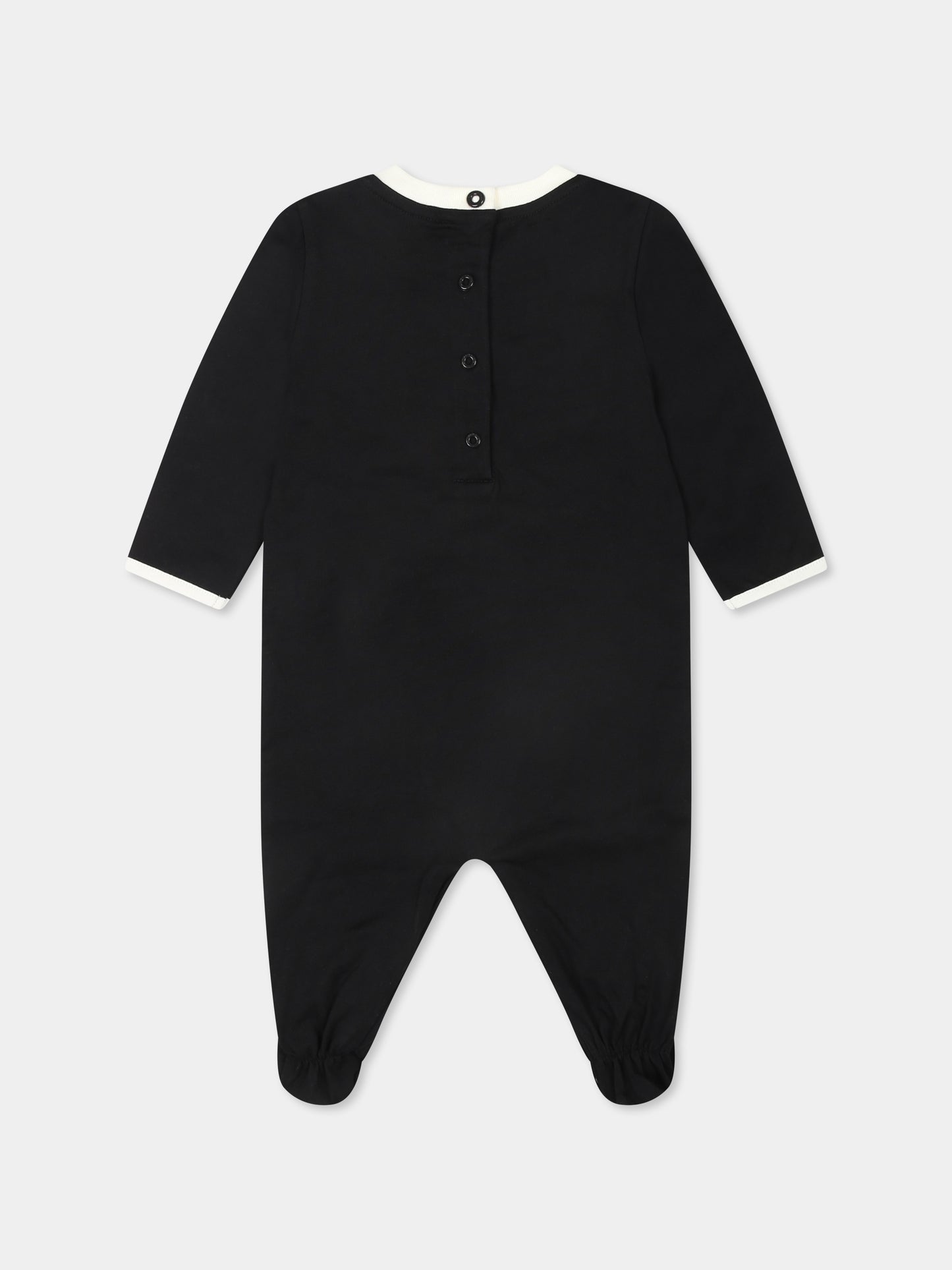 Set tutina nero per neonati con logo,Balmain Kids,BVB54A Z0082 102NE