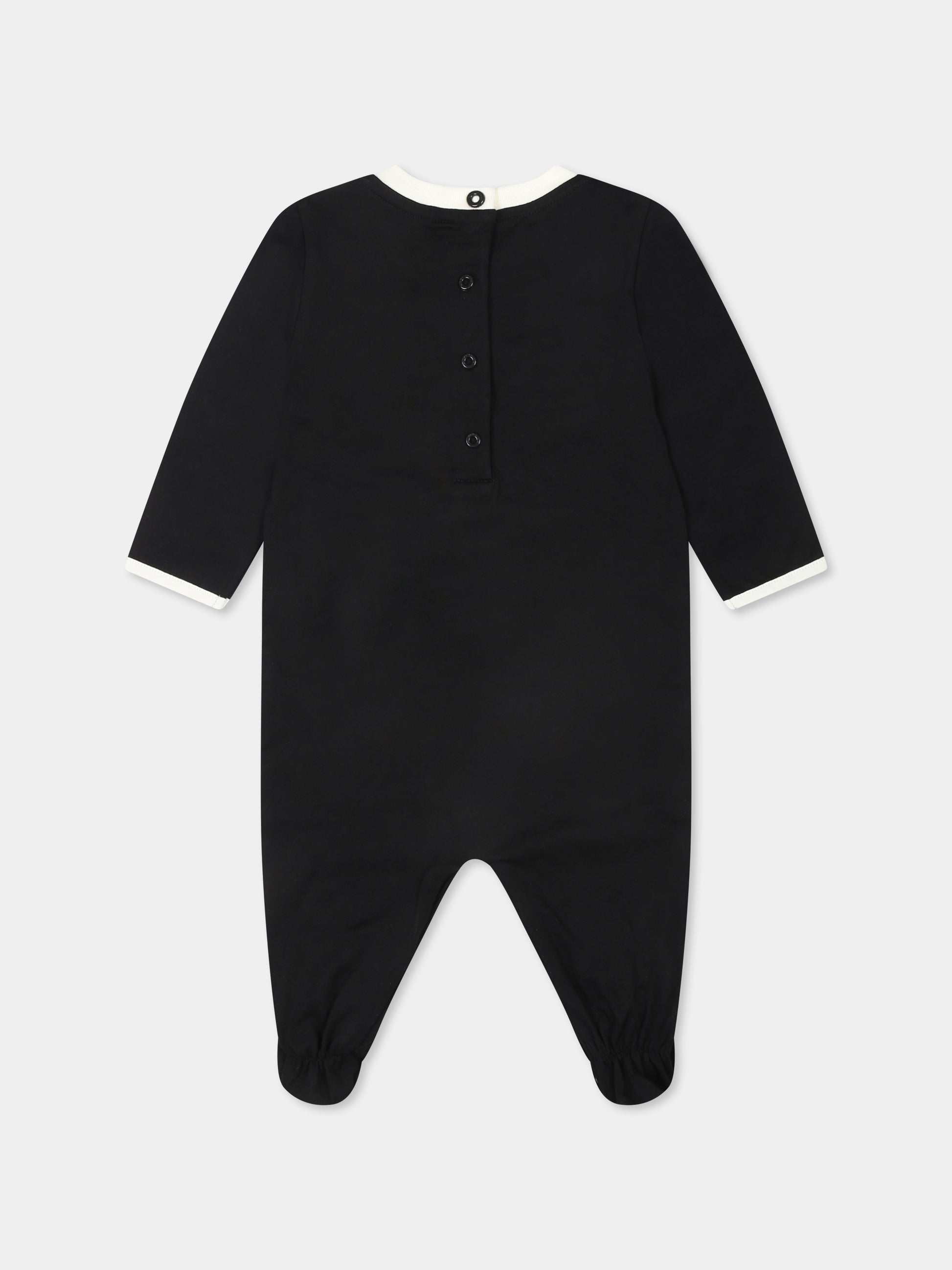 Set tutina nero per neonati con logo,Balmain Kids,BVB54A Z0082 102NE