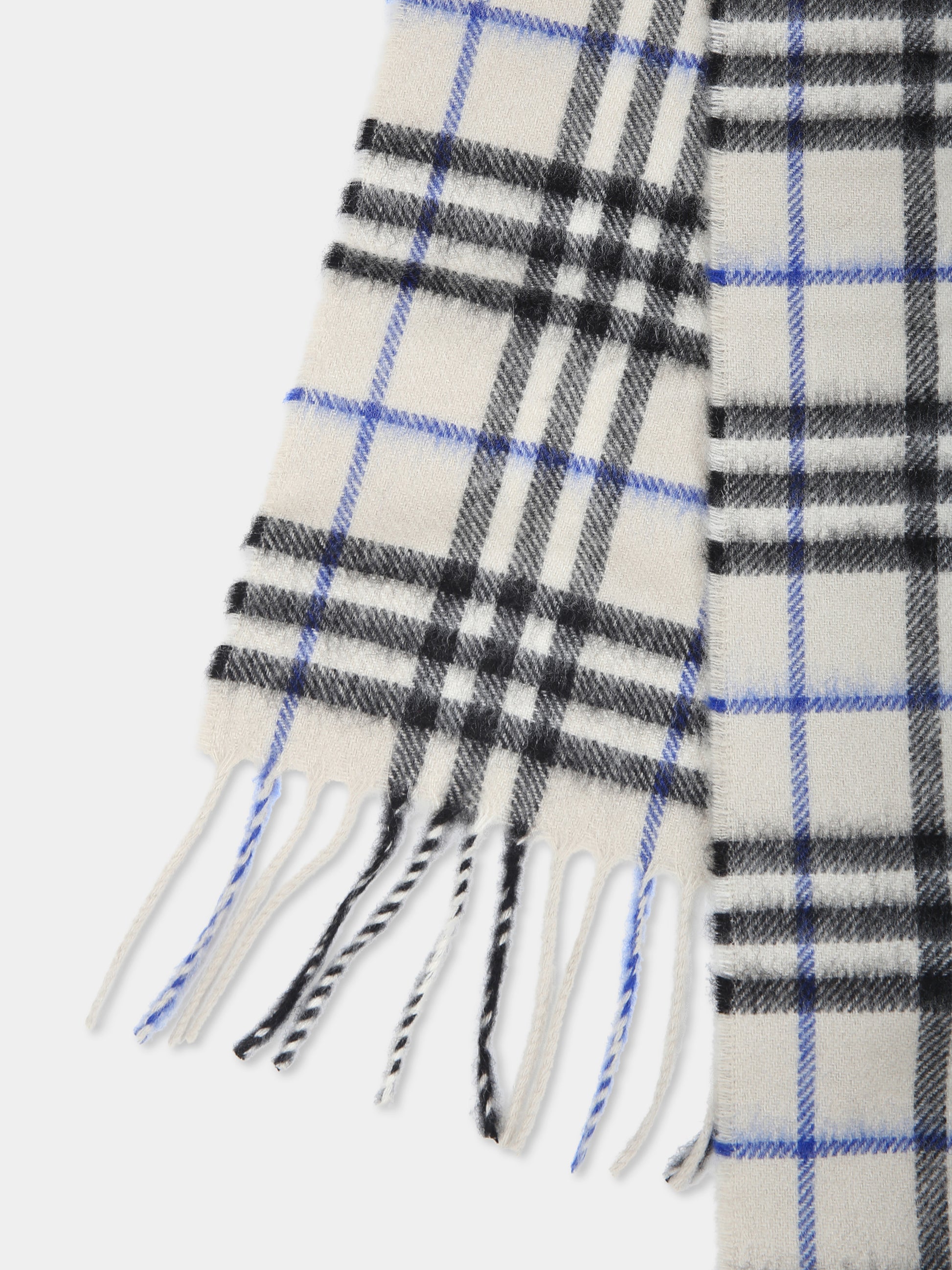 Sciarpa grigia per bambini con check,Burberry Kids,8089370 B9629