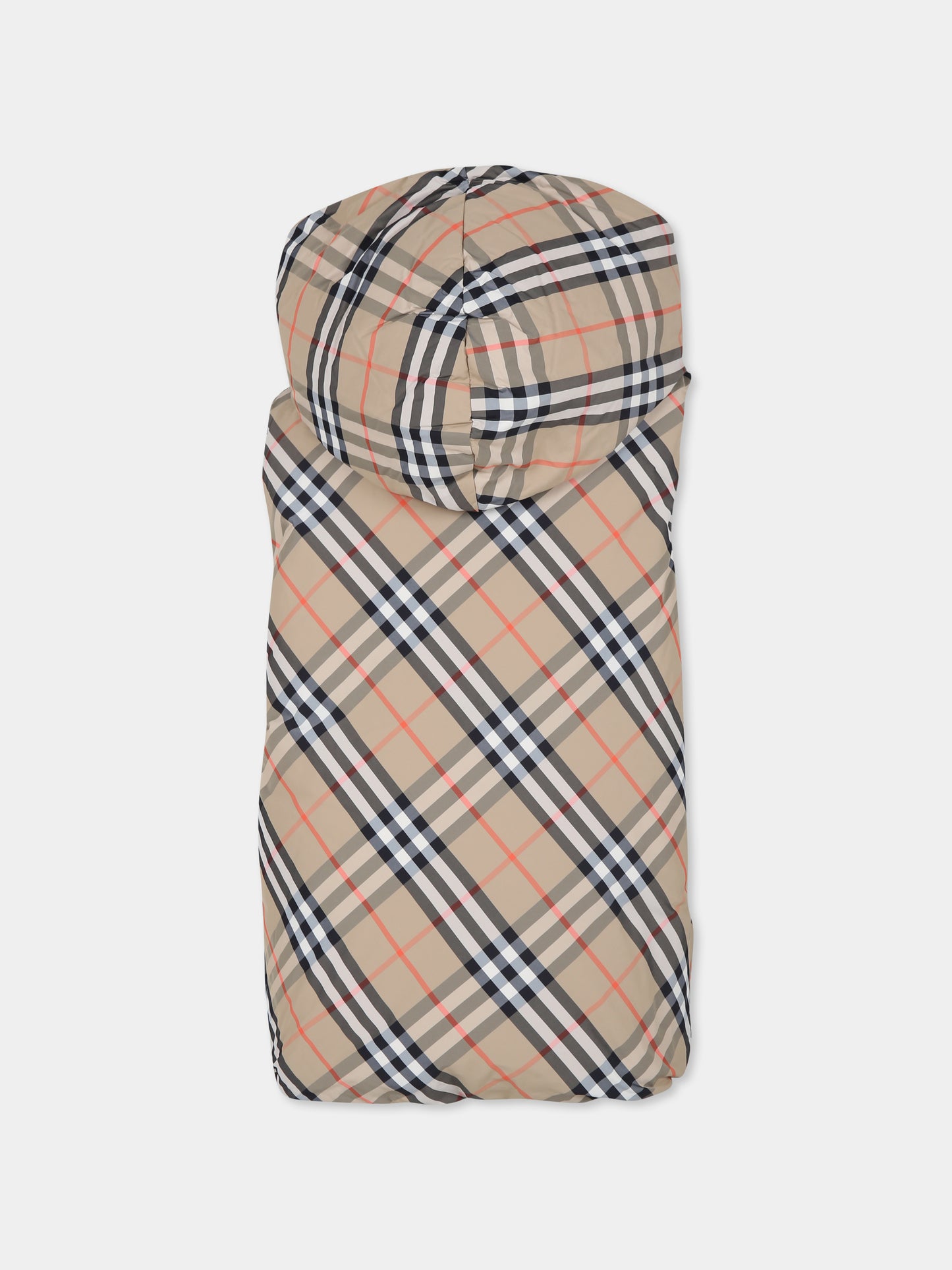 Gilet beige reversibile per bambini con check vintage,Burberry Kids,8092537 B9368