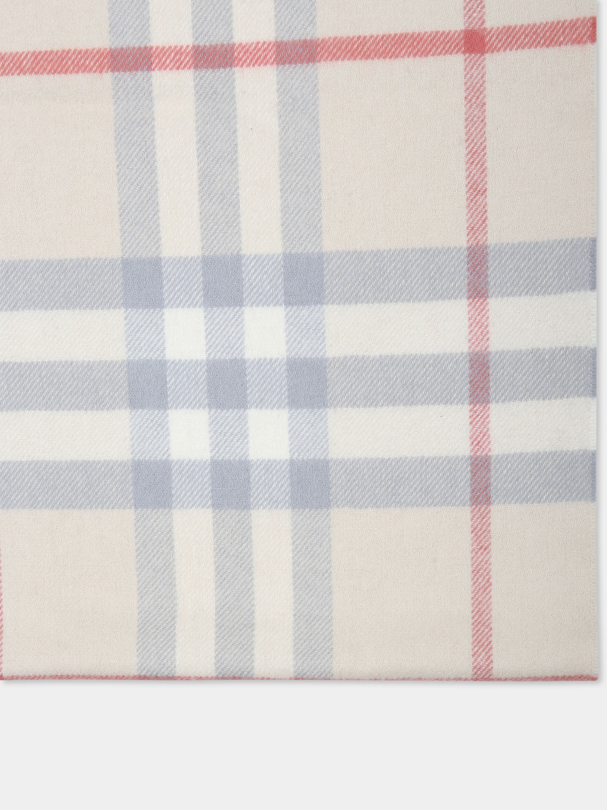 Coperta beige per neonati con check vintage,Burberry Kids,8089654 A2205