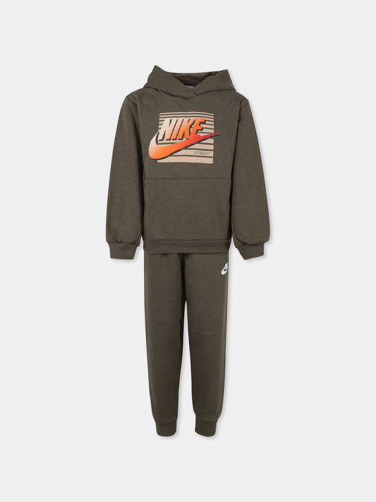 Completo verde per bambino con logo,Nike,86M412 E6F