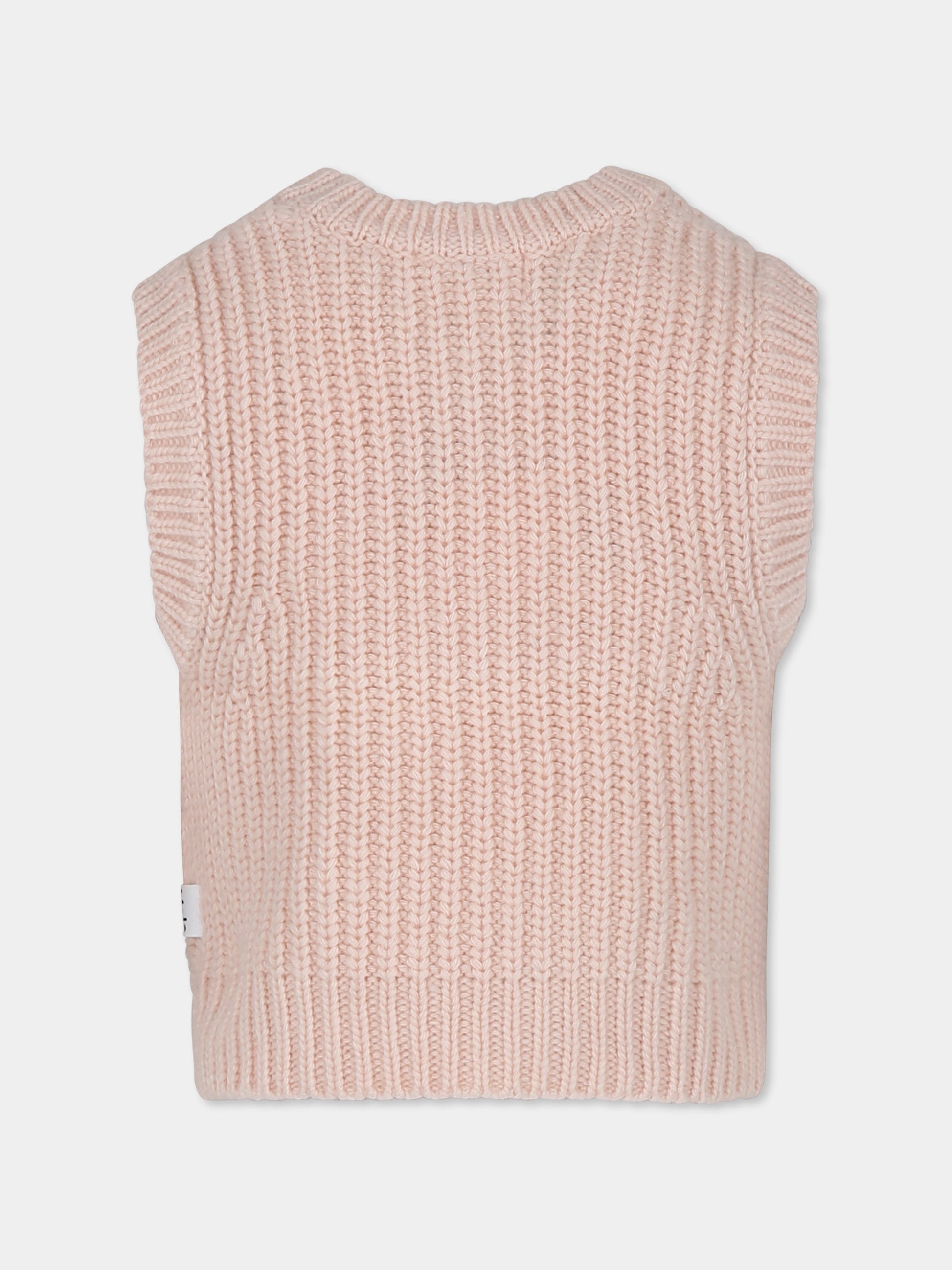 Maglia gilet rosa Gilberte per bambina,Molo,2W24K101 8058
