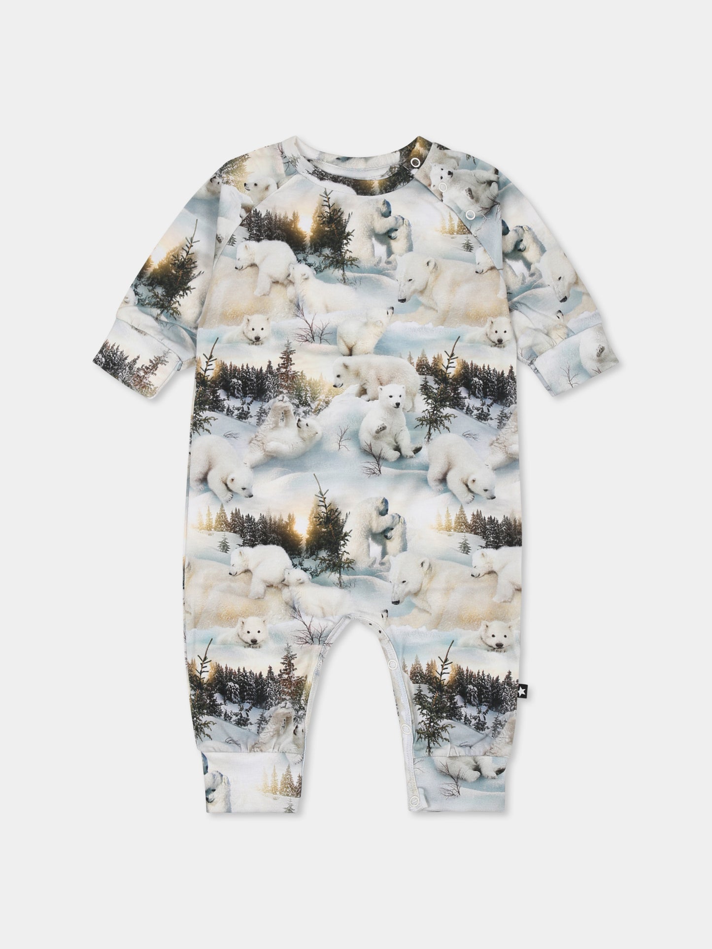 Tutina celeste Fairfax per neonato con stampa orso polare,Molo,6W24B501 9136