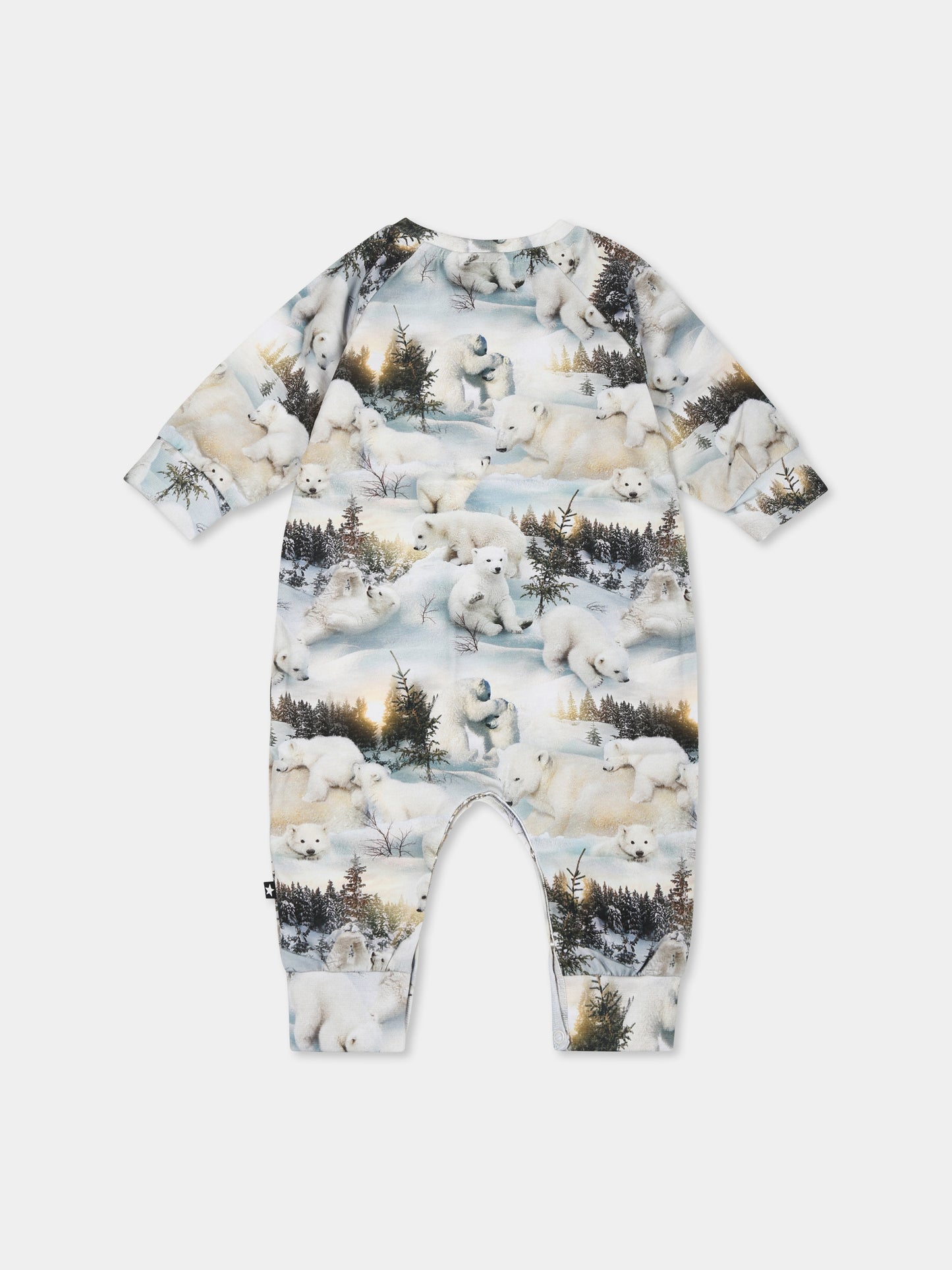 Tutina celeste Fairfax per neonato con stampa orso polare,Molo,6W24B501 9136