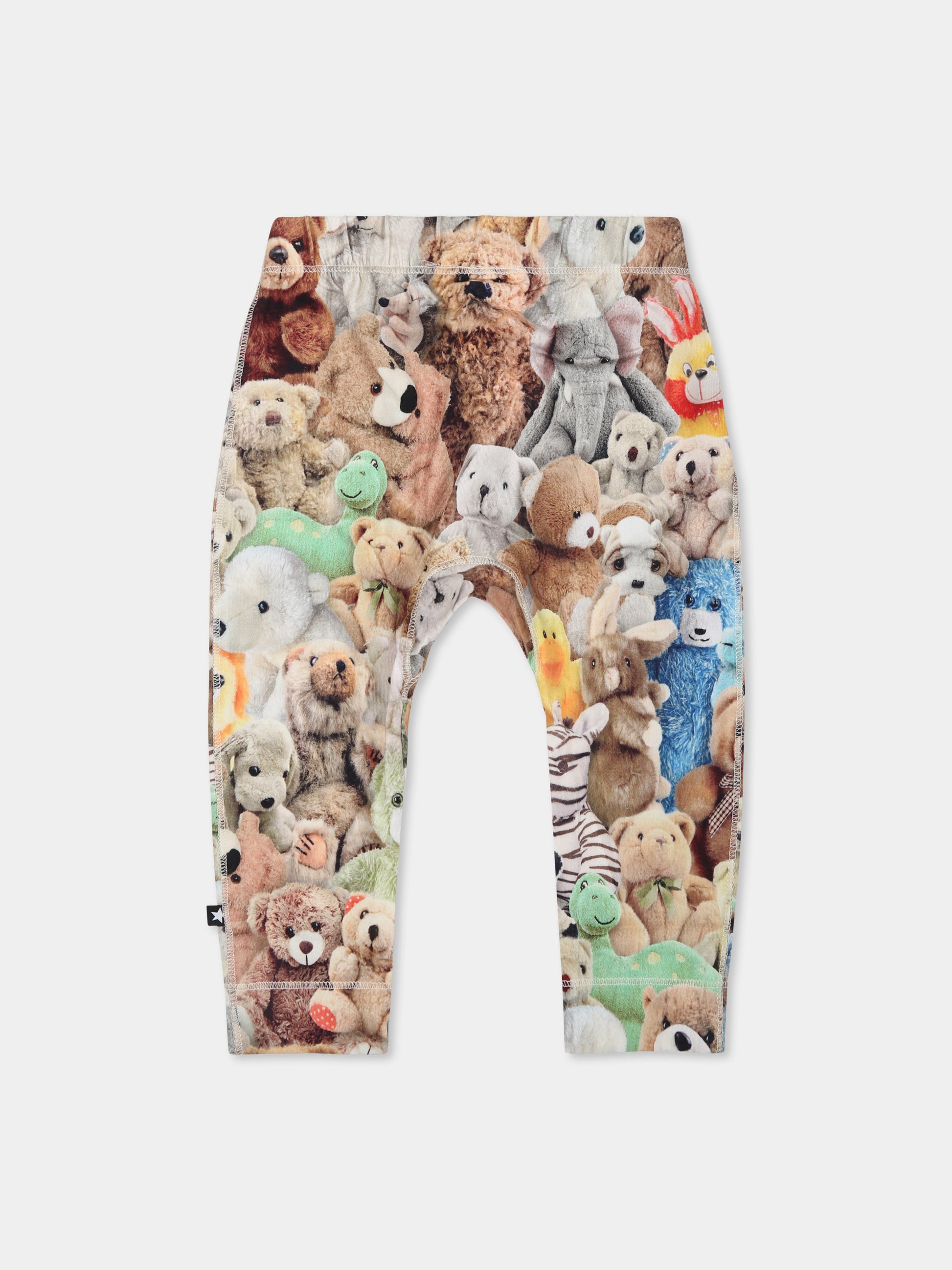 Leggings multicolor Seb per neonati con stampa Teddy Friends,Molo,6W24I227 9159