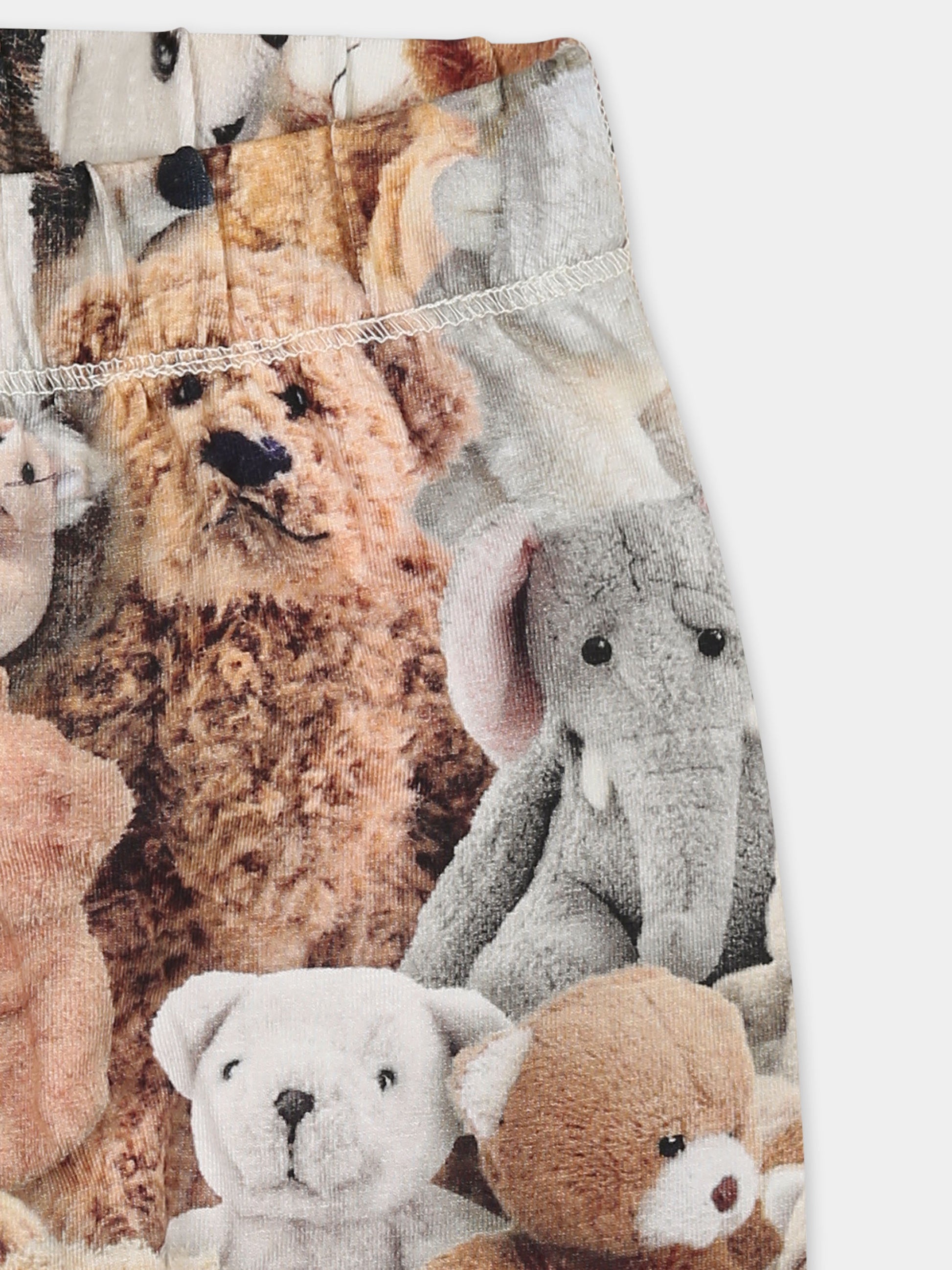 Leggings multicolor Seb per neonati con stampa Teddy Friends,Molo,6W24I227 9159