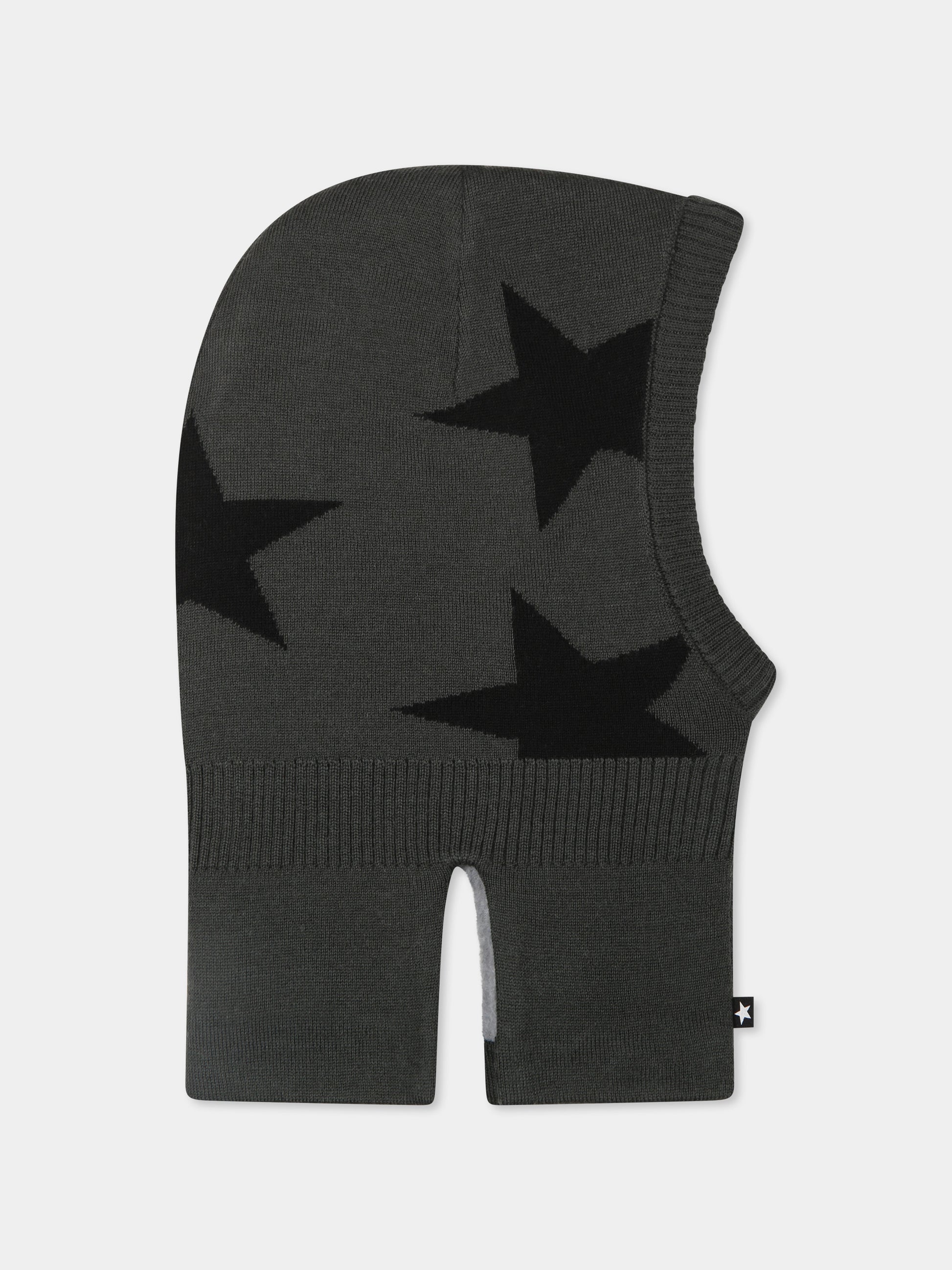 Balaclava verde Snow per bambini con stelle,Molo,7W24S401 8563