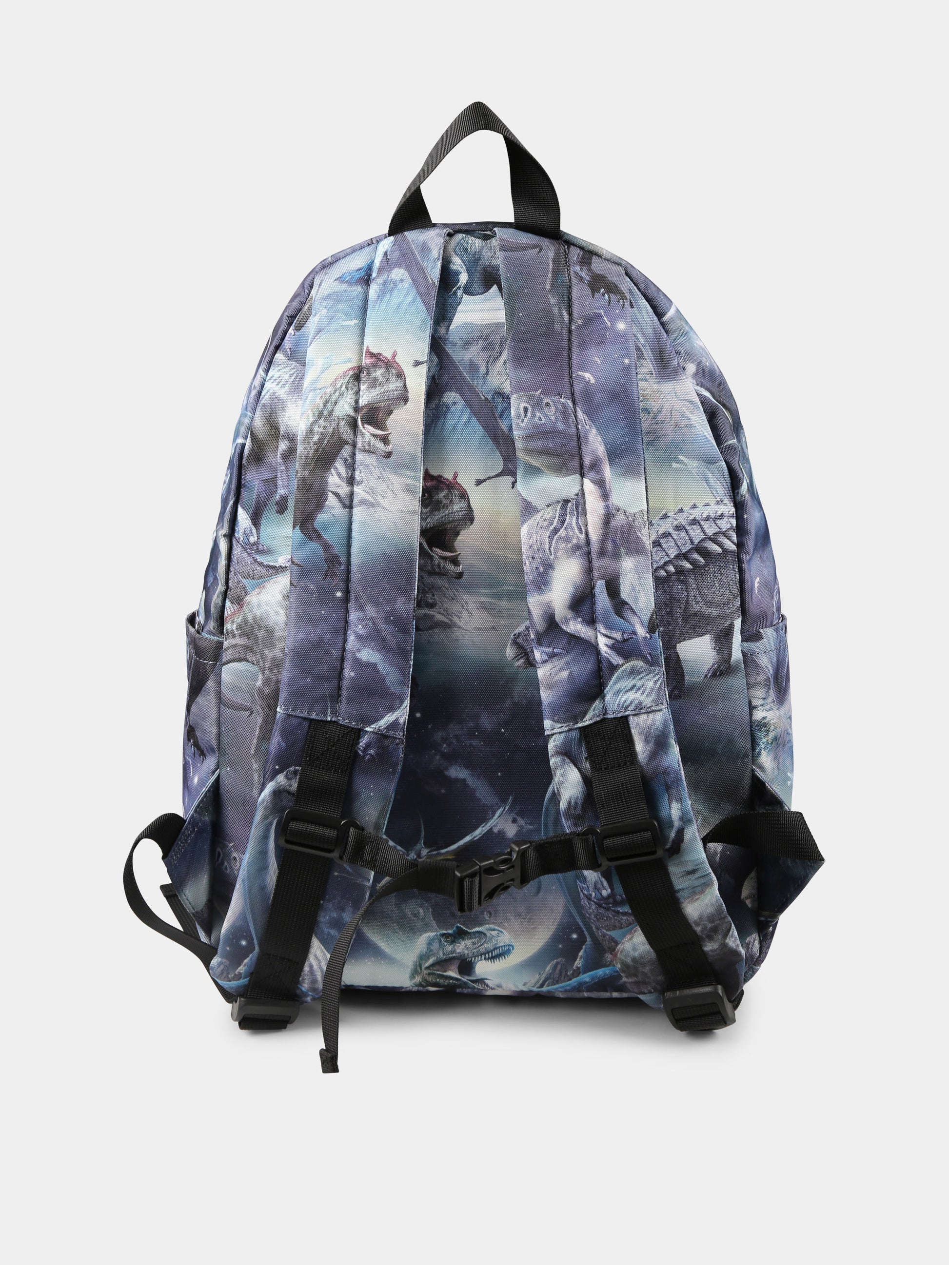 Zaino blu per bambino con stampa dinosauri,Molo,7W24V202 9147