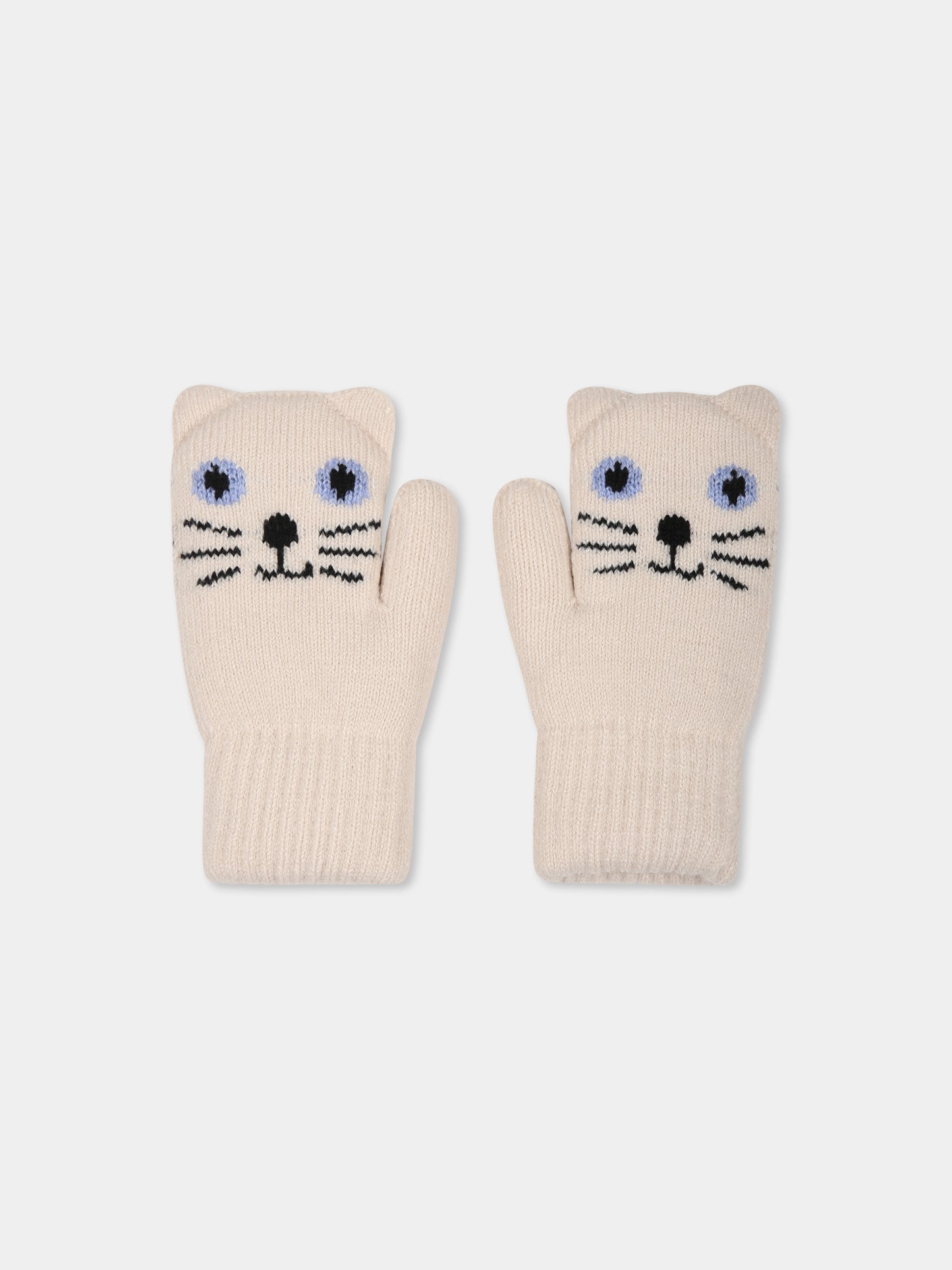 Guanti avorio Kenau per bambina con gatto,Molo,7W24S105 2237