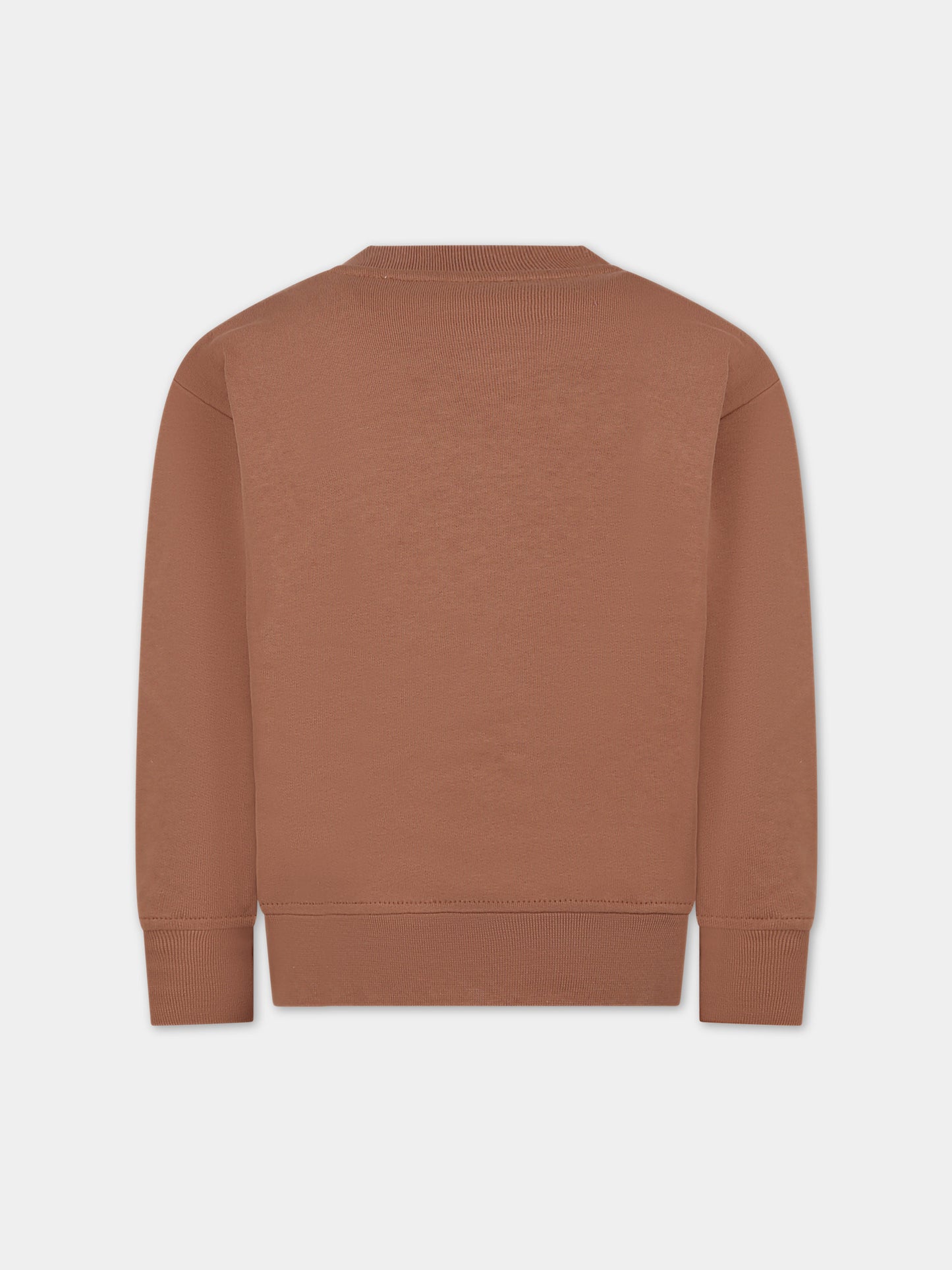 Felpa beige per bambino con logo,Msgm Kids,F3MSJBSW203 924