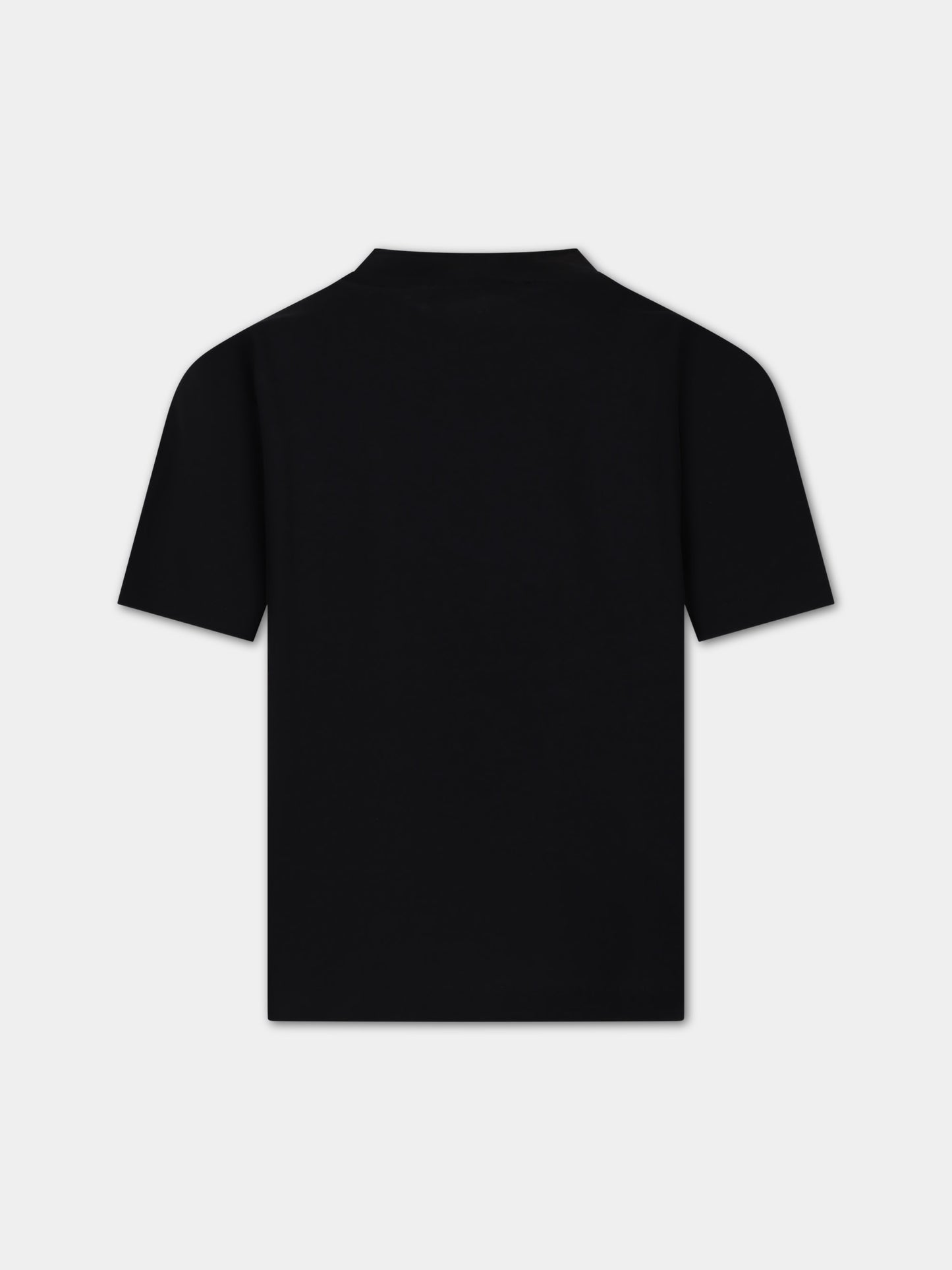 T-shirt nera per bambino con logo,Msgm Kids,F3MSJBTH200 110