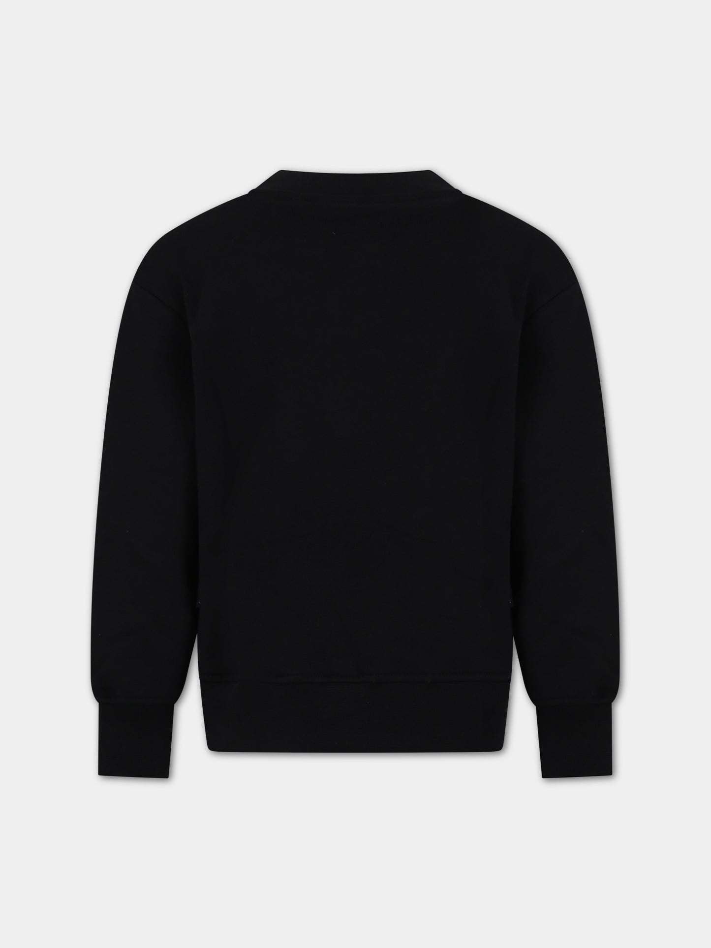 Felpa nera per bambini con logo,Msgm Kids,F3MSJUSW020 110