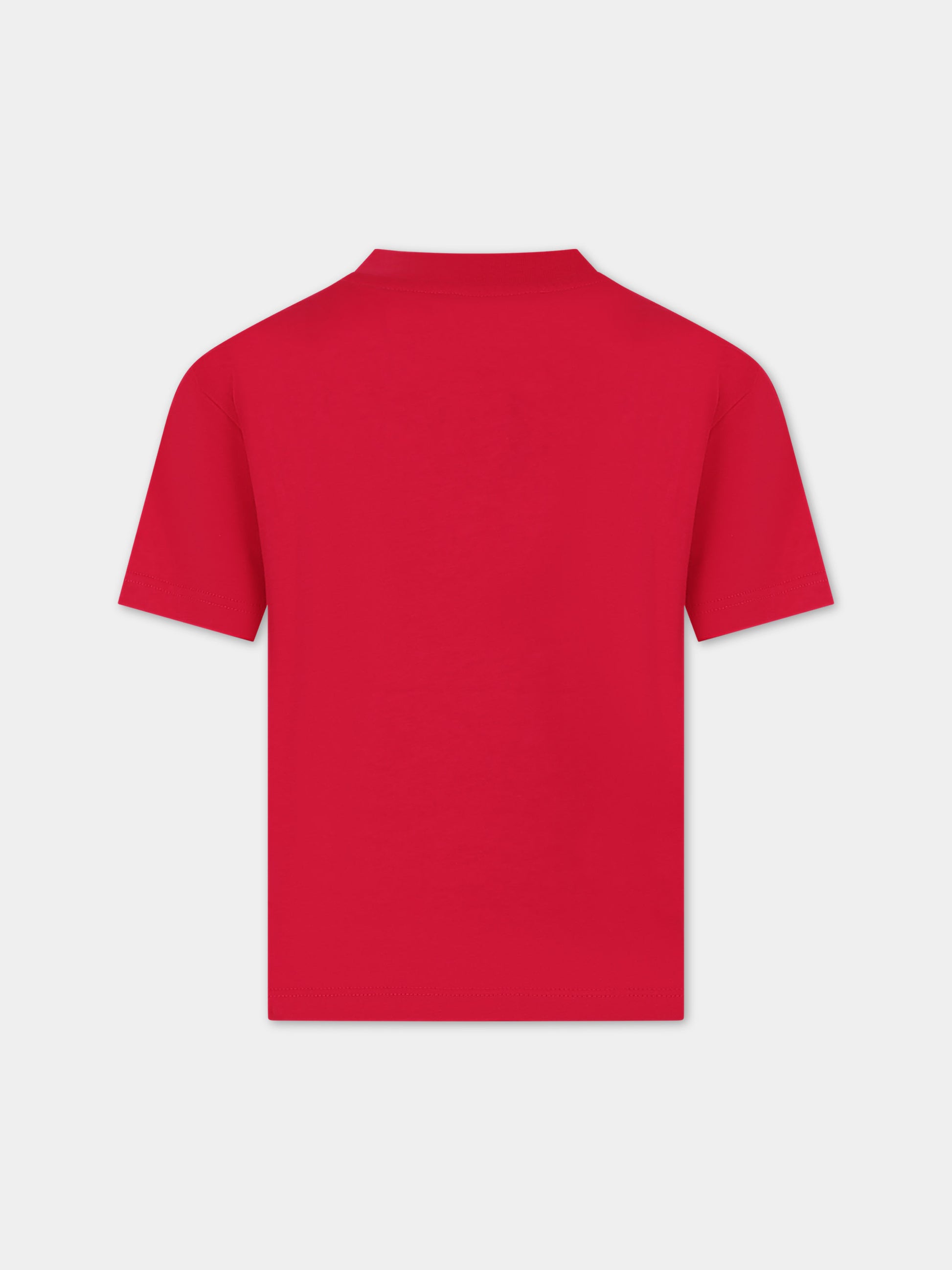 T-shirt fucsia per bambina con logo,Msgm Kids,F3MSJUTH012 044