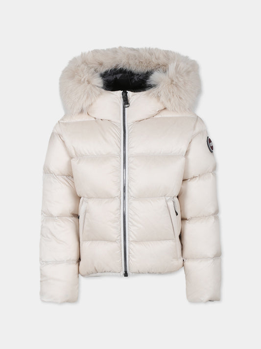 Piumino beige per bambina con logo,Colmar Originals Kids,3406E 2YO 04