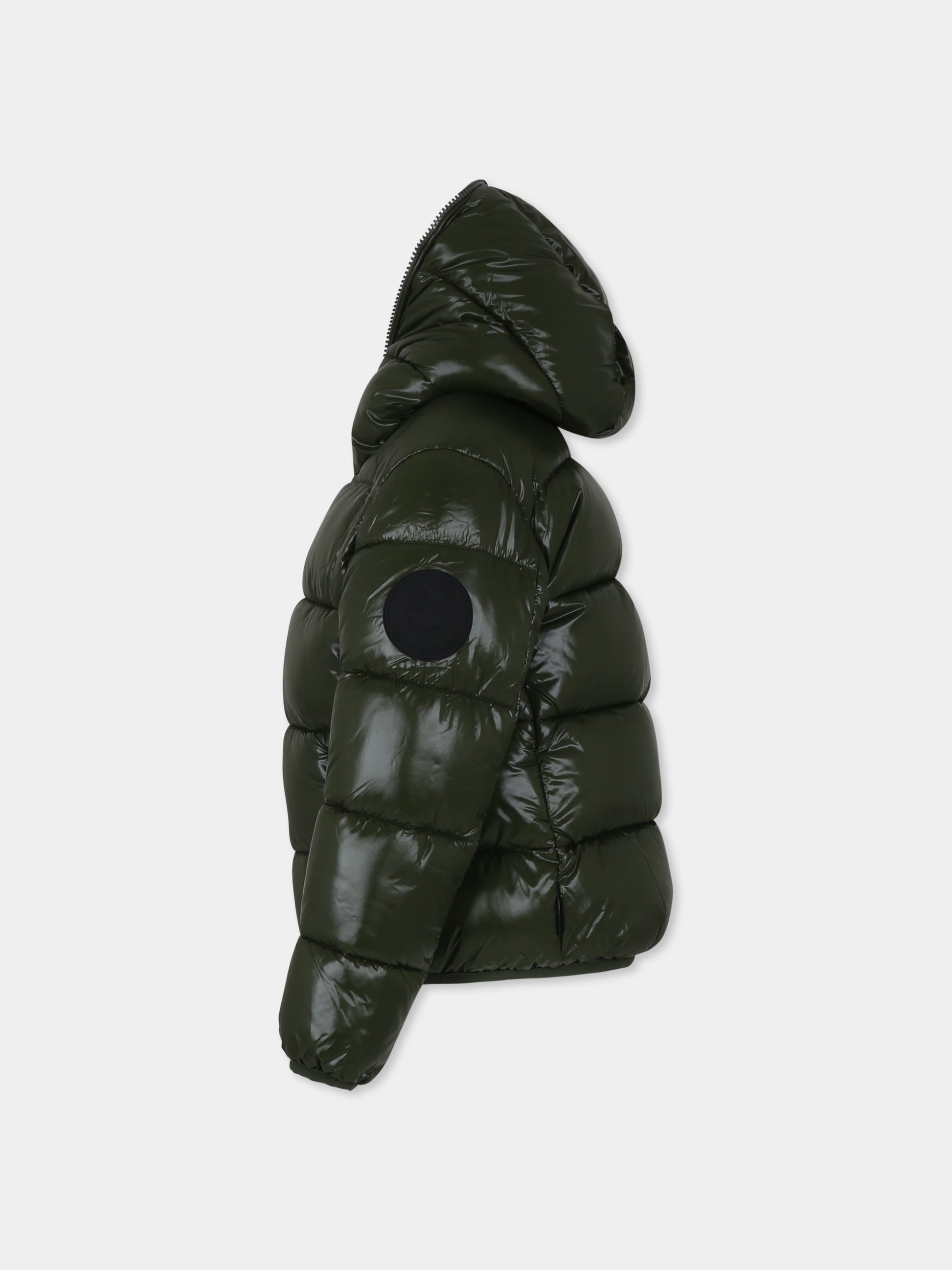 Piumino Artie verde per bambino con logo,Save The Duck Kids,J31280B LUCK19 50023